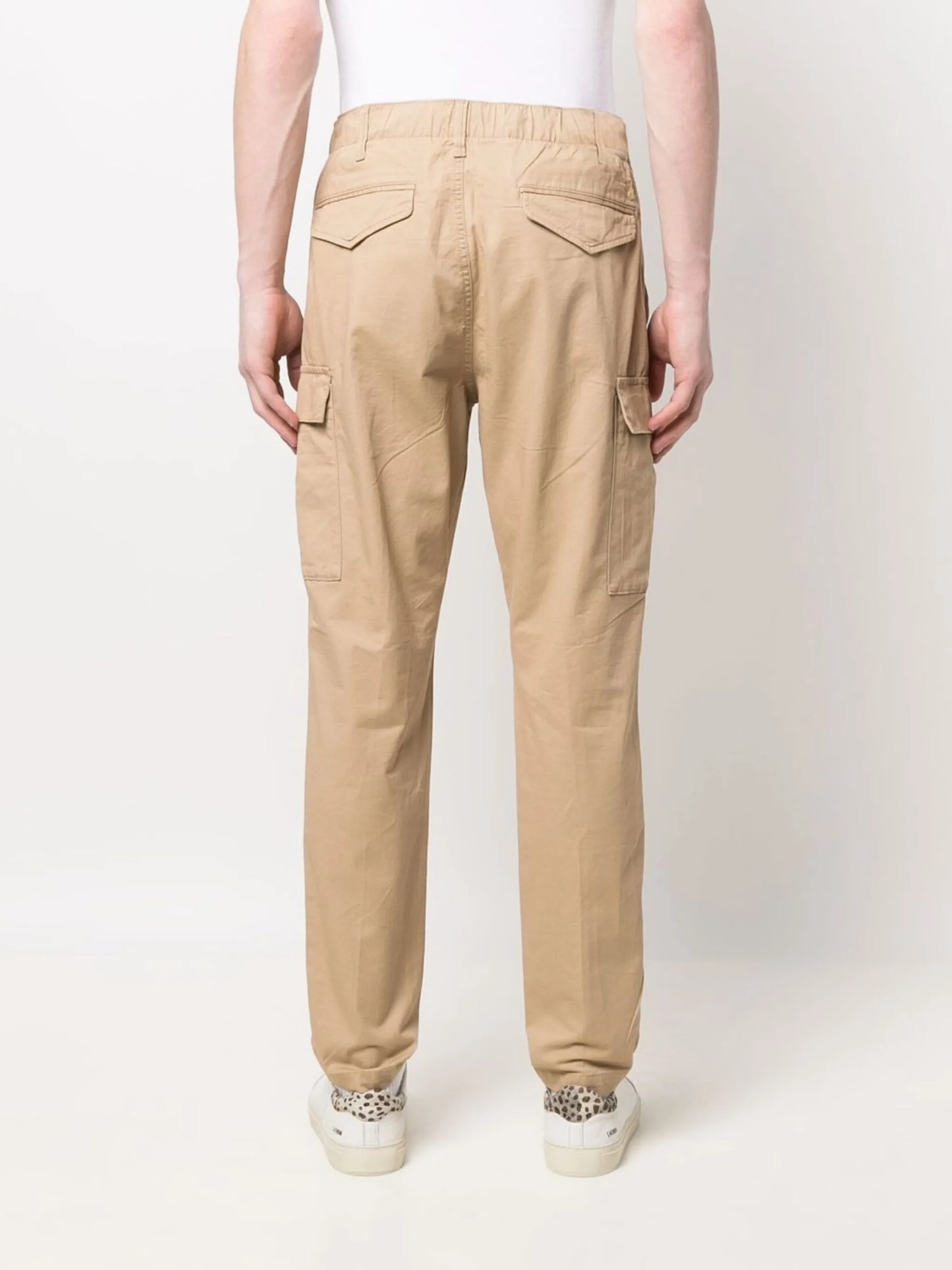 drawstring-waist cargo trousers