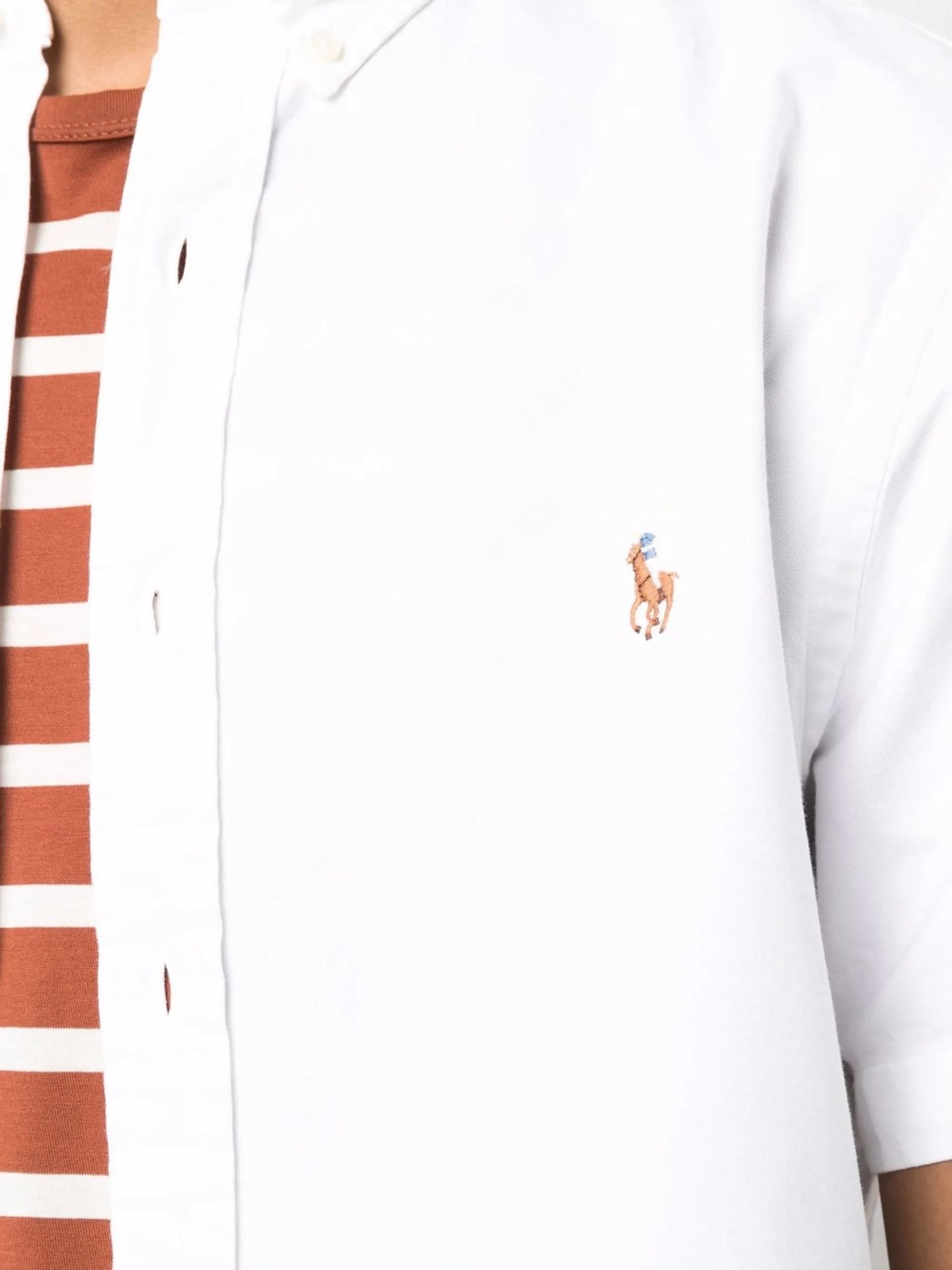 embroidered Oxford short-sleeve shirt