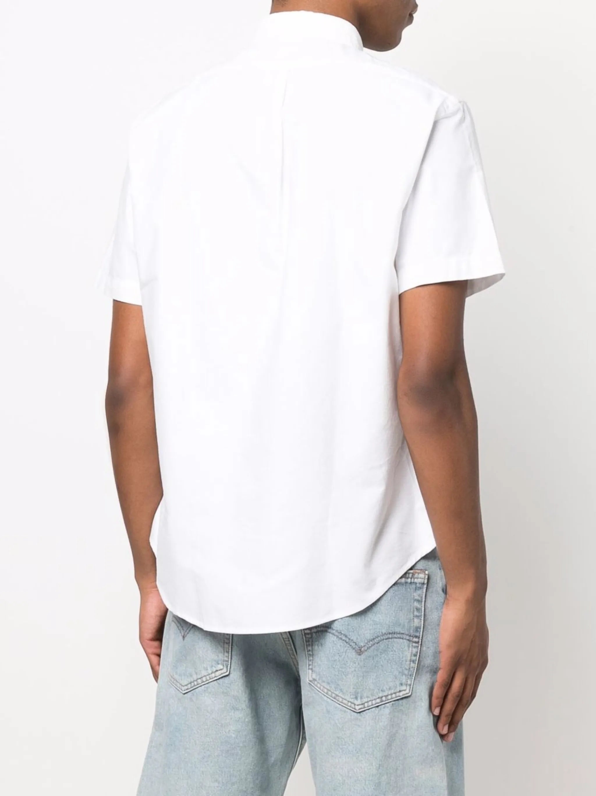 embroidered Oxford short-sleeve shirt