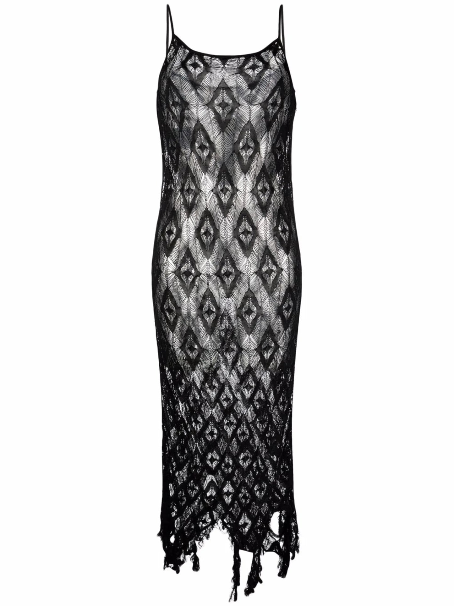 diamond knit midi dress