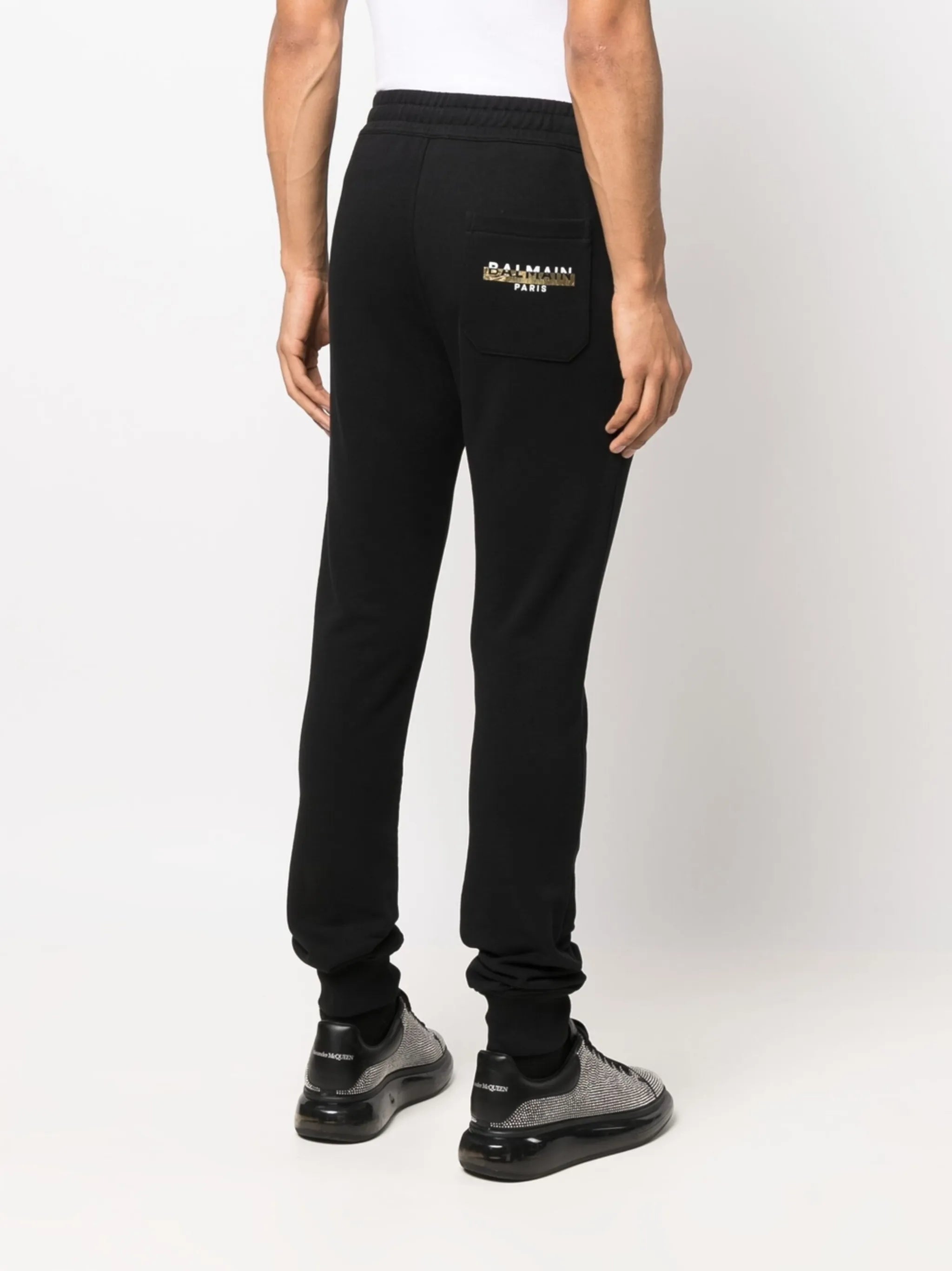 logo-tape track pants