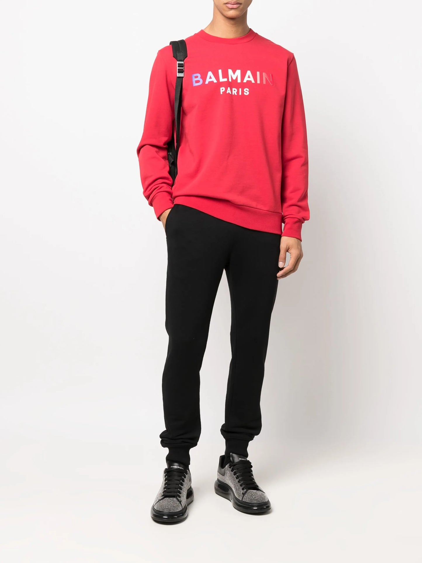 logo-tape track pants