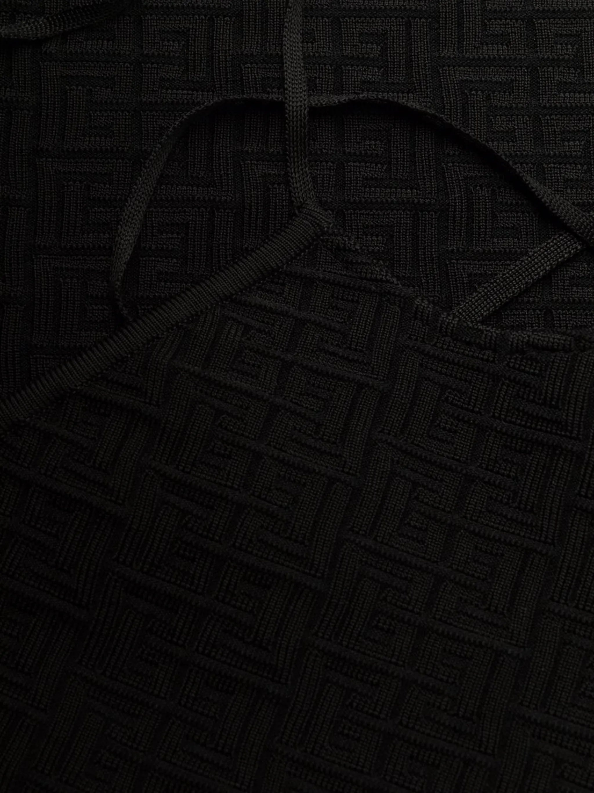 textured-knit monogram minidress