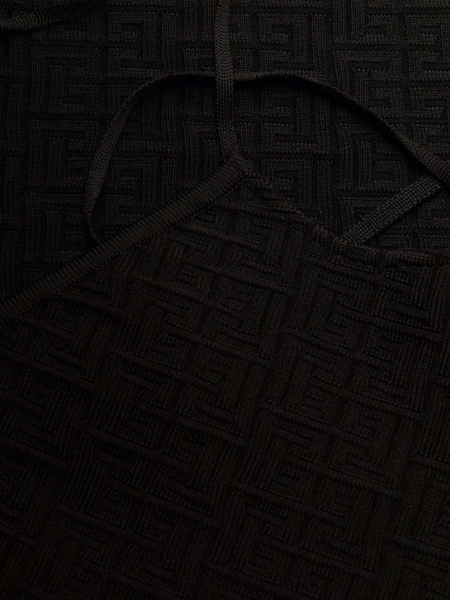 textured-knit monogram minidress