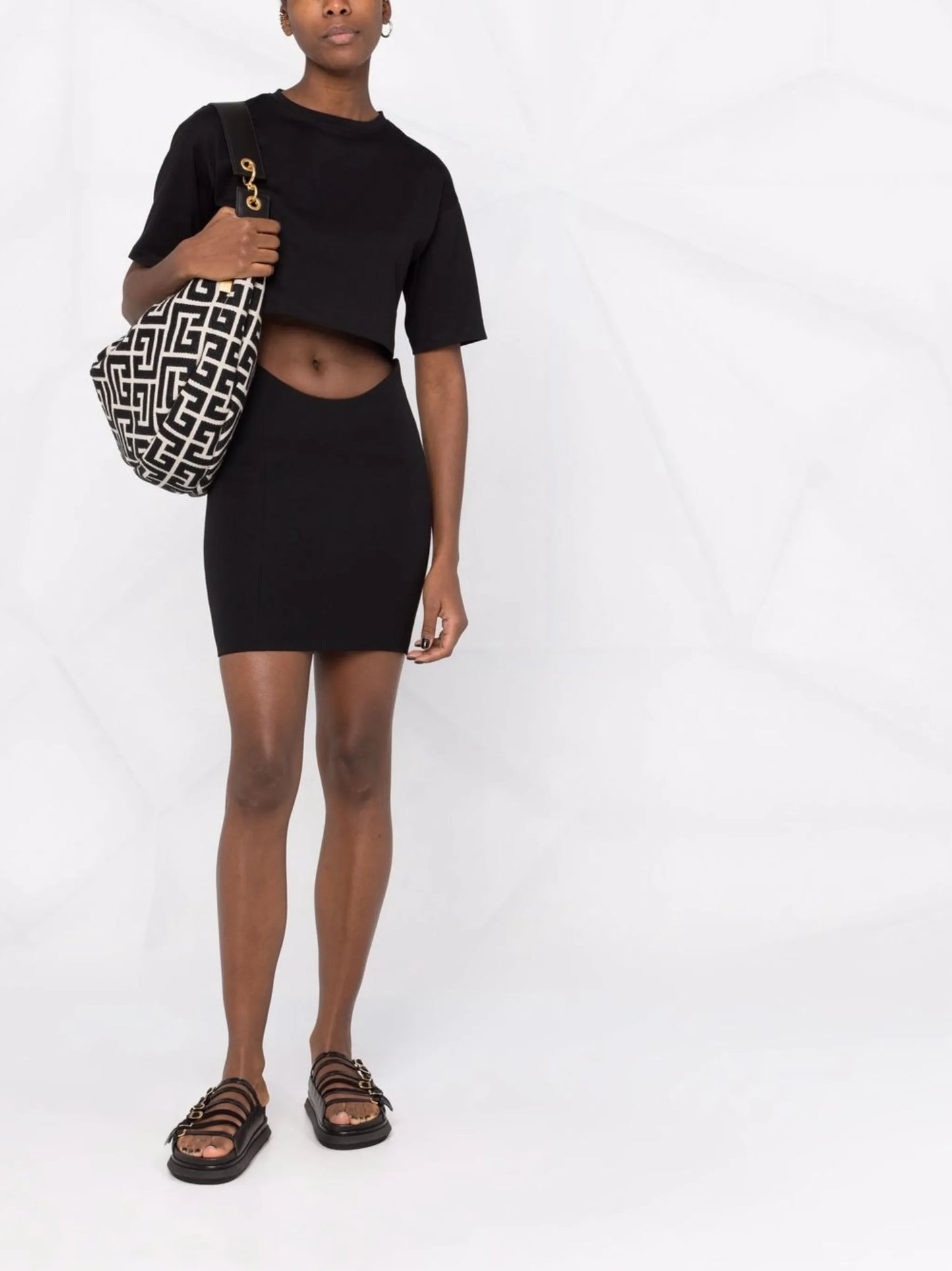 curved waist fitted skirt