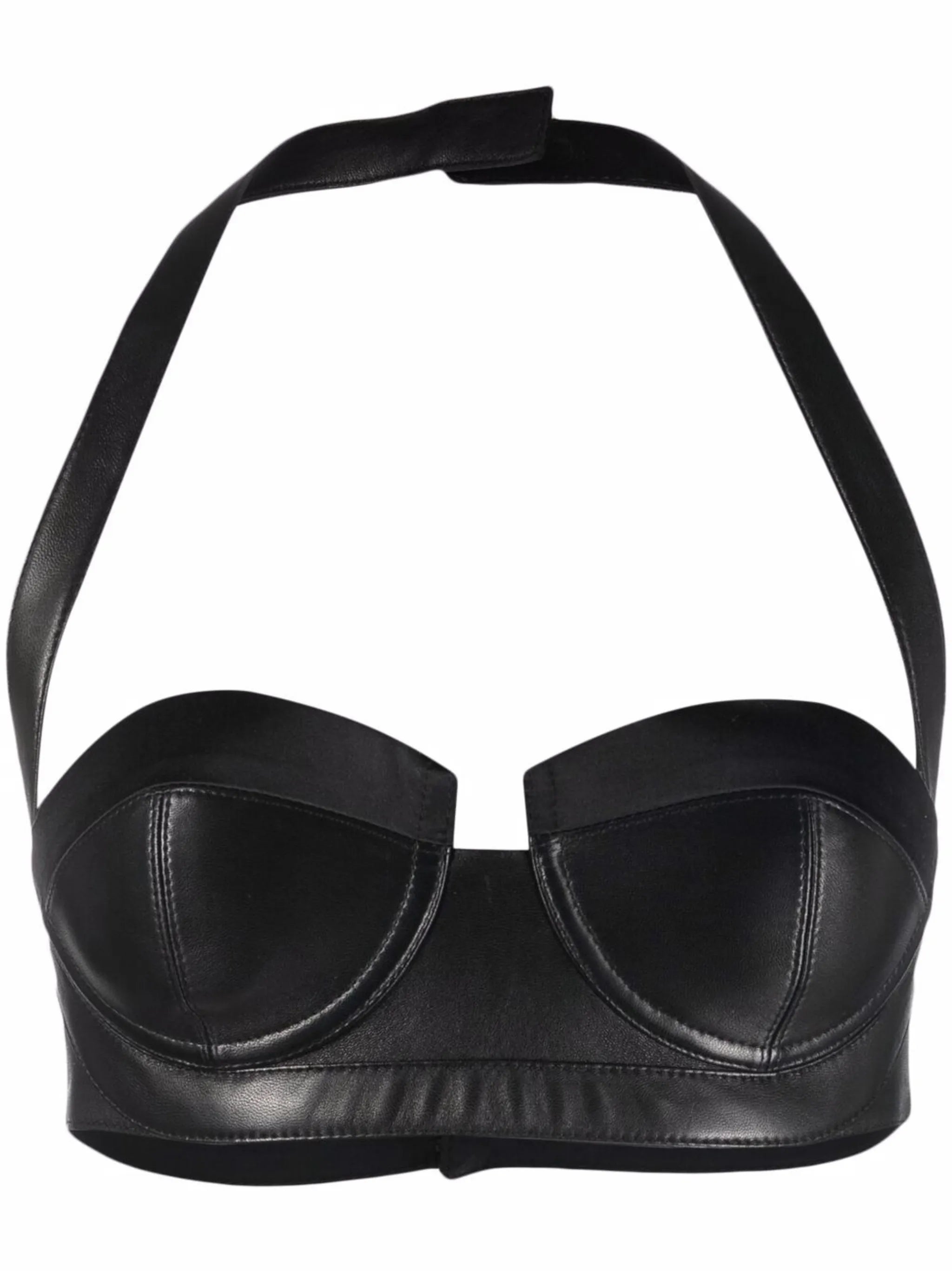 halterneck sweetheart-neck bra
