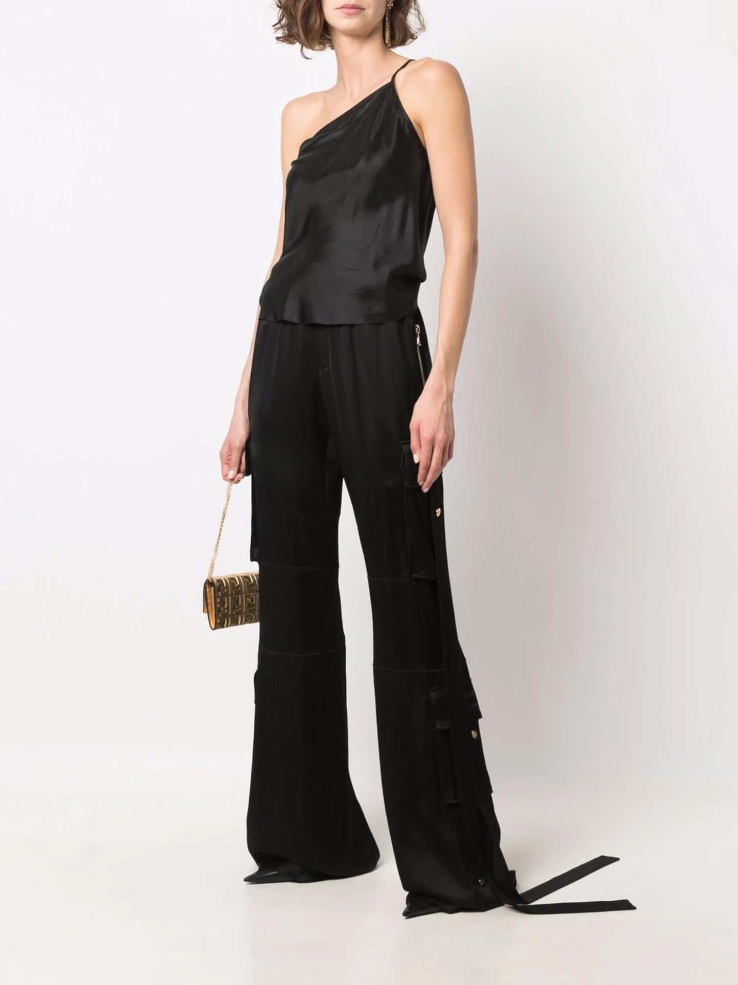 satin cargo trousers
