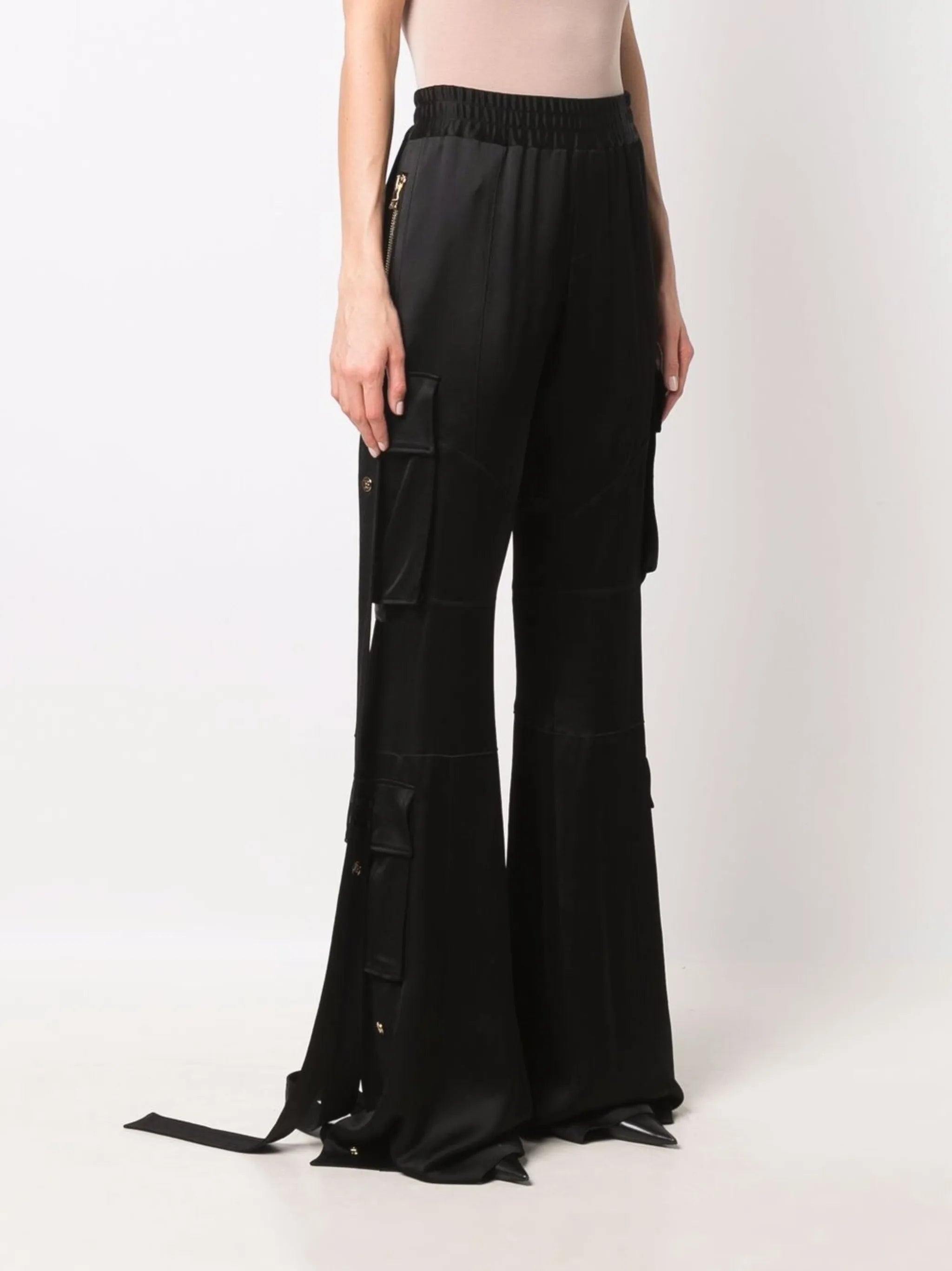 satin cargo trousers