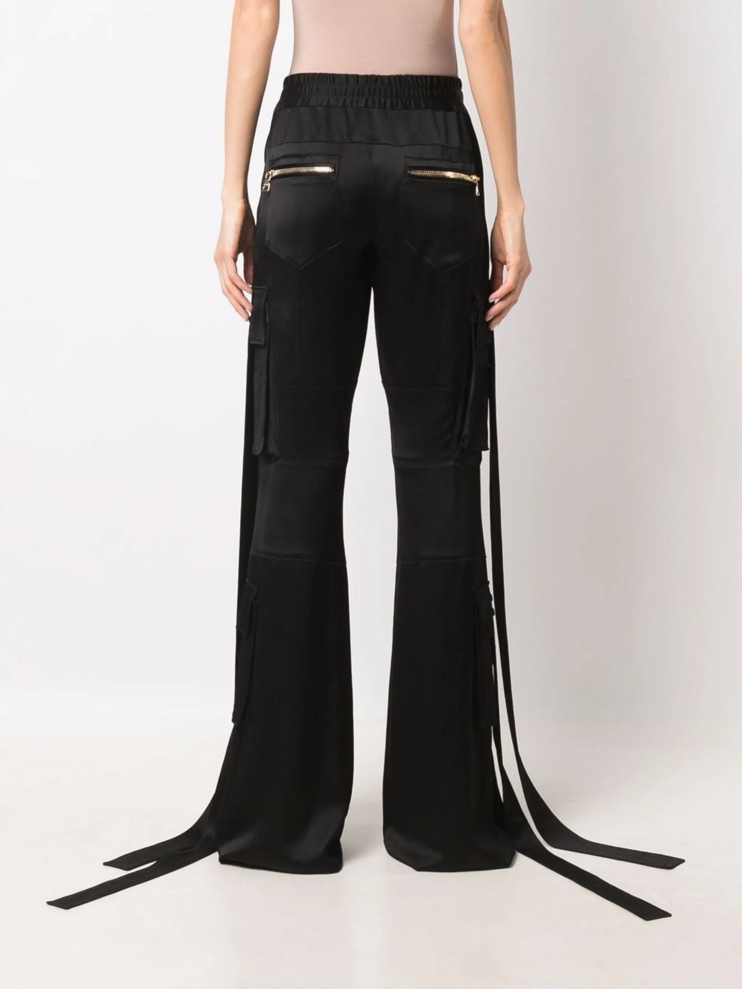 satin cargo trousers