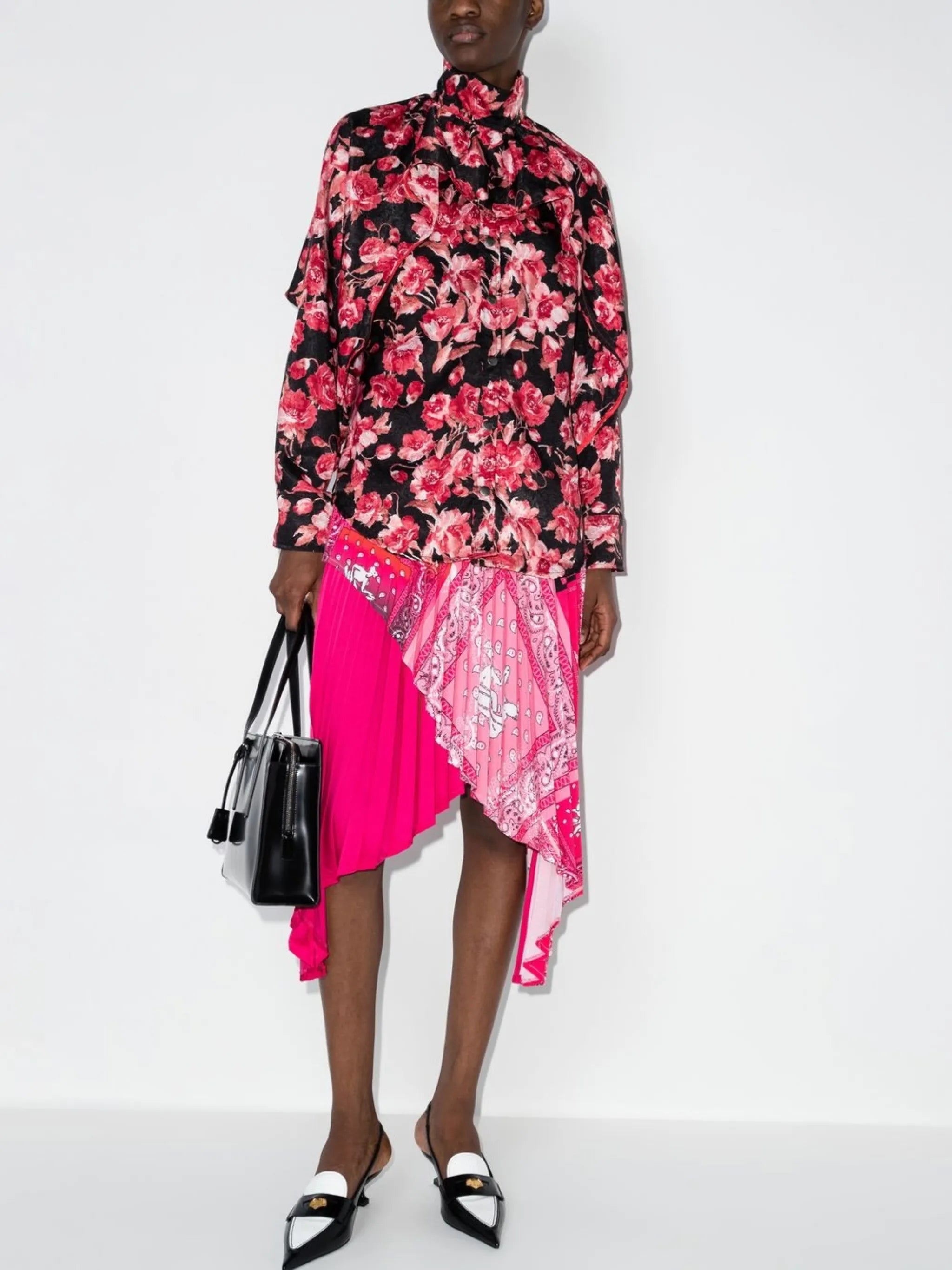 bandana-print pleated skirt
