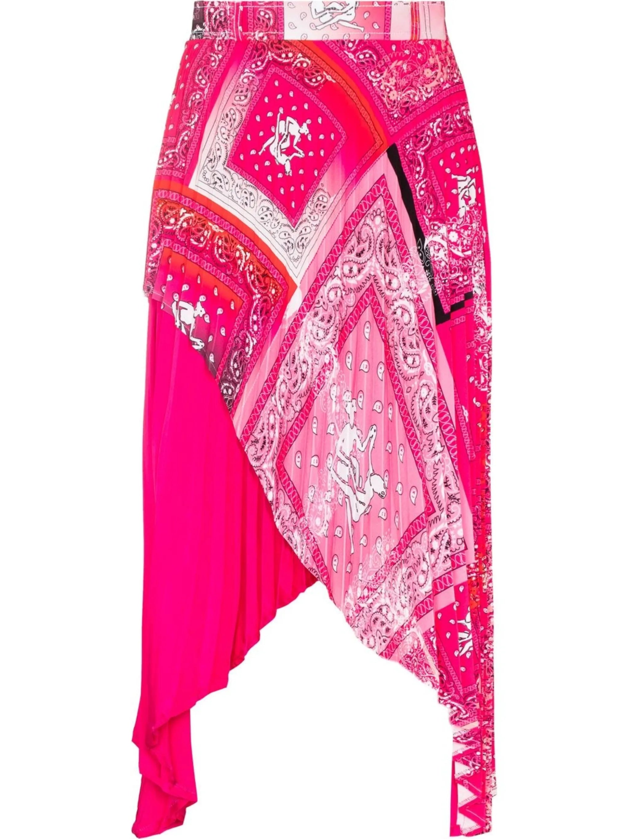 bandana-print pleated skirt