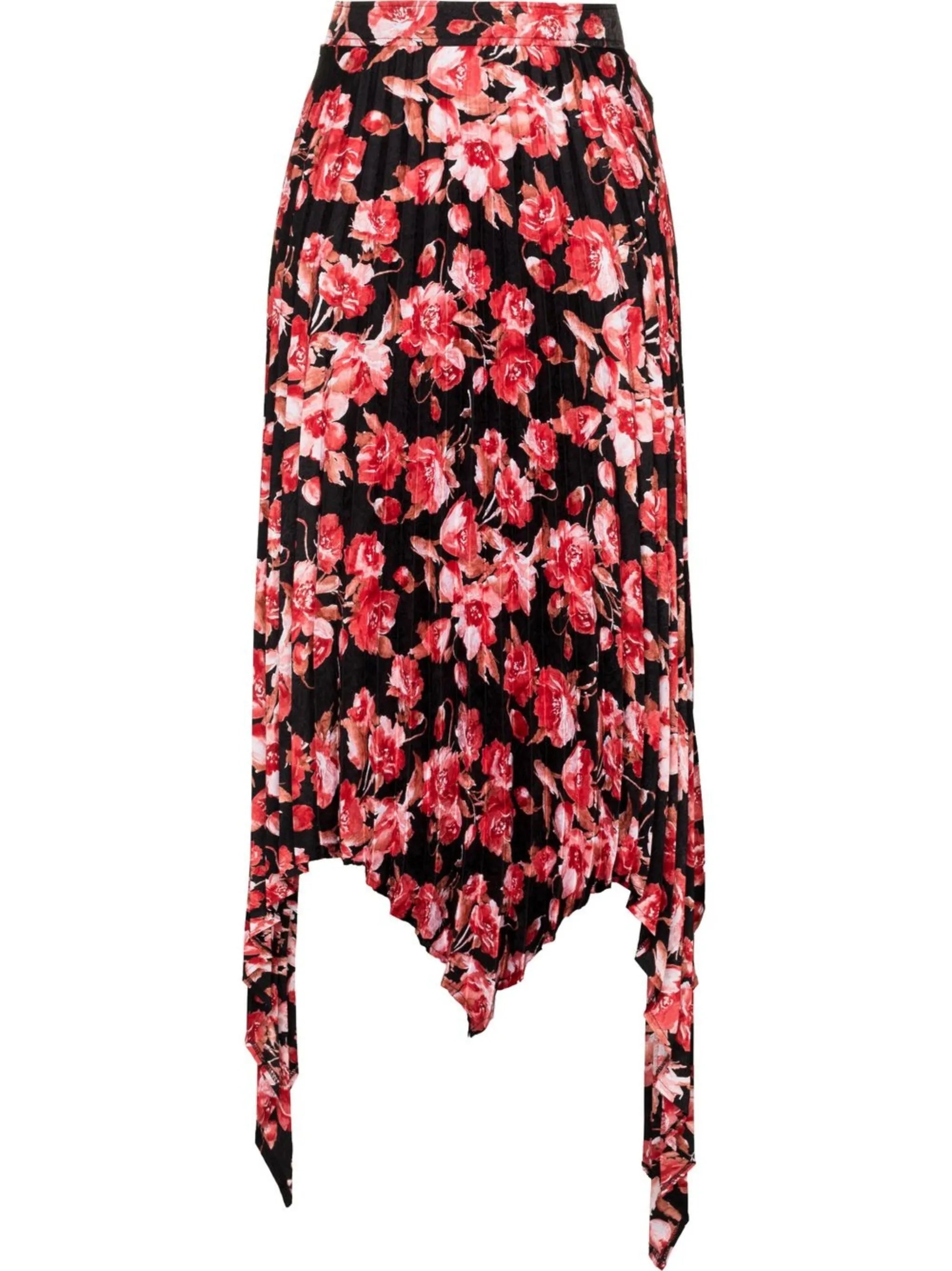 Nightmare floral-print pleated skirt