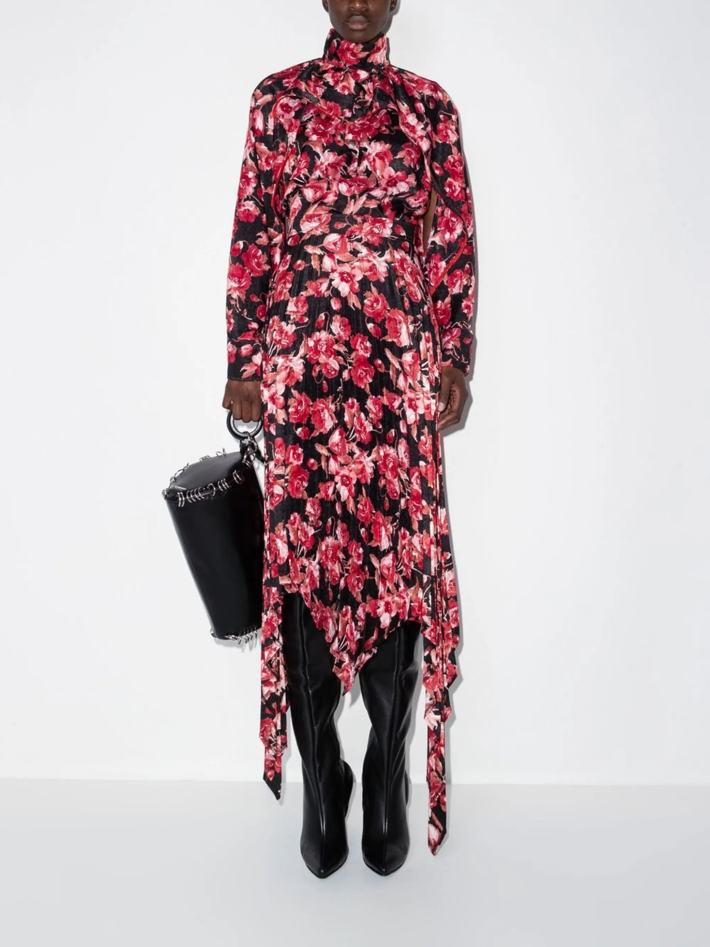 Nightmare floral-print pleated skirt