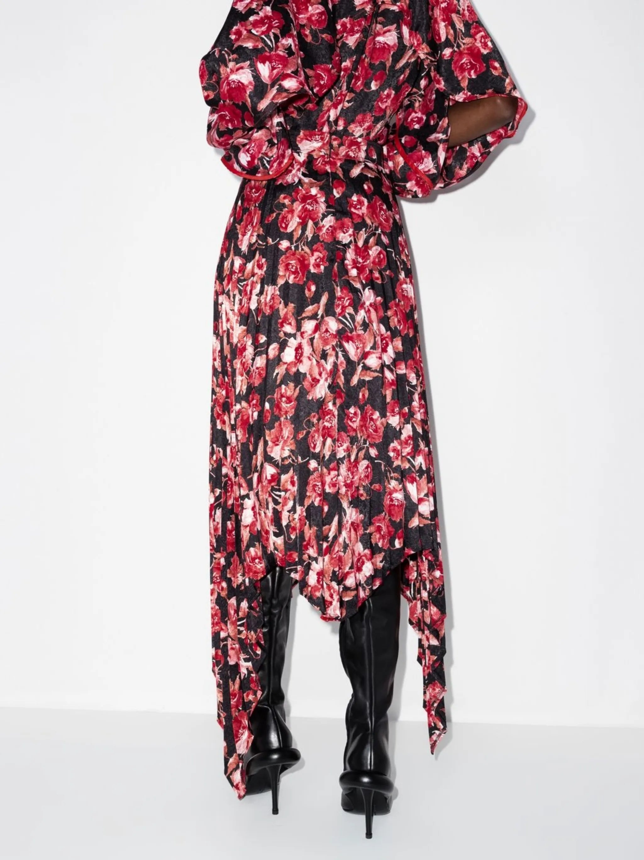 Nightmare floral-print pleated skirt