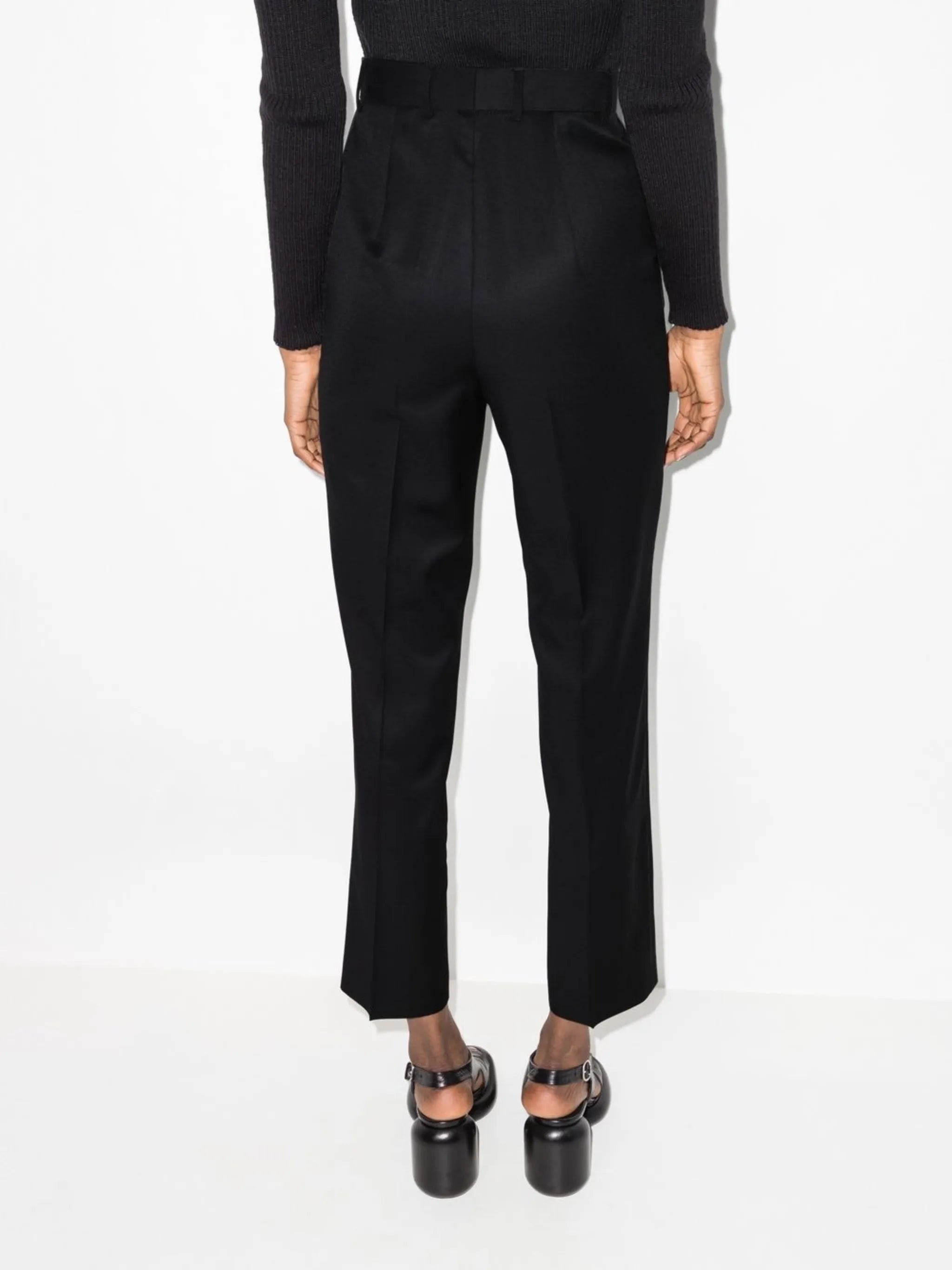 high-rise tailored trousers