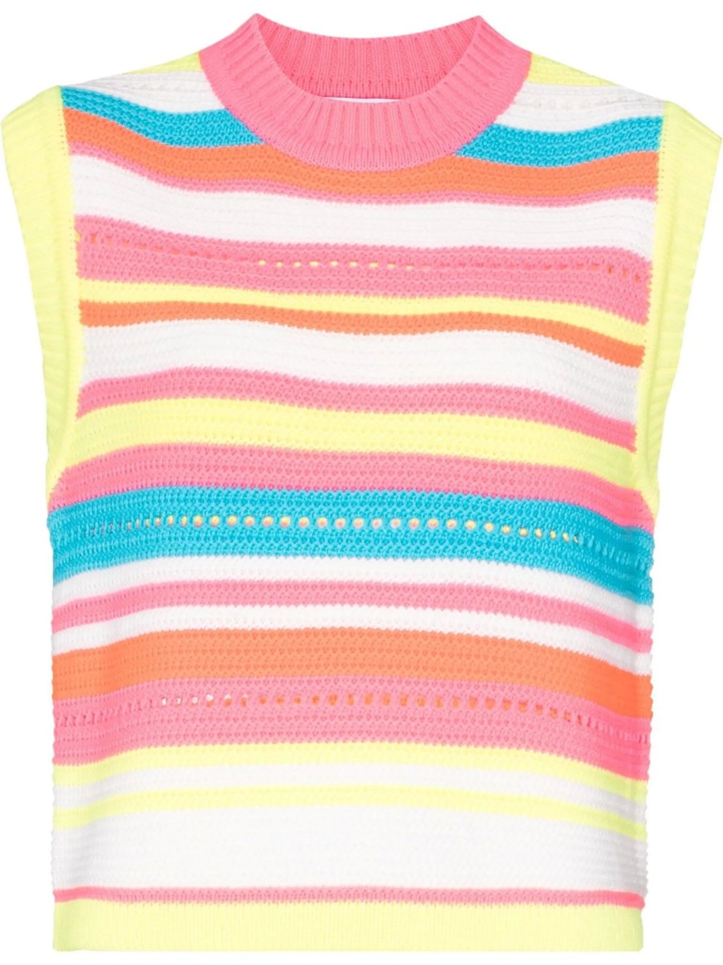 striped knitted vest