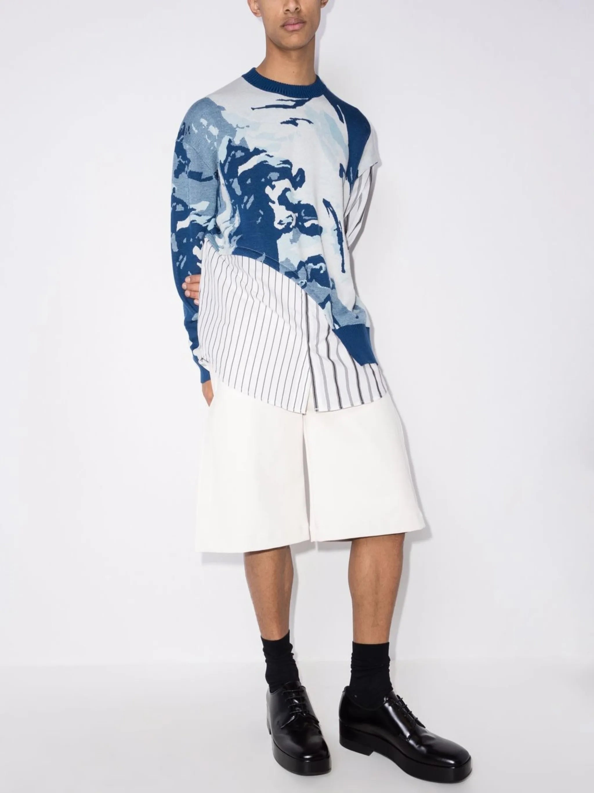 abstract-pattern hybrid jumper