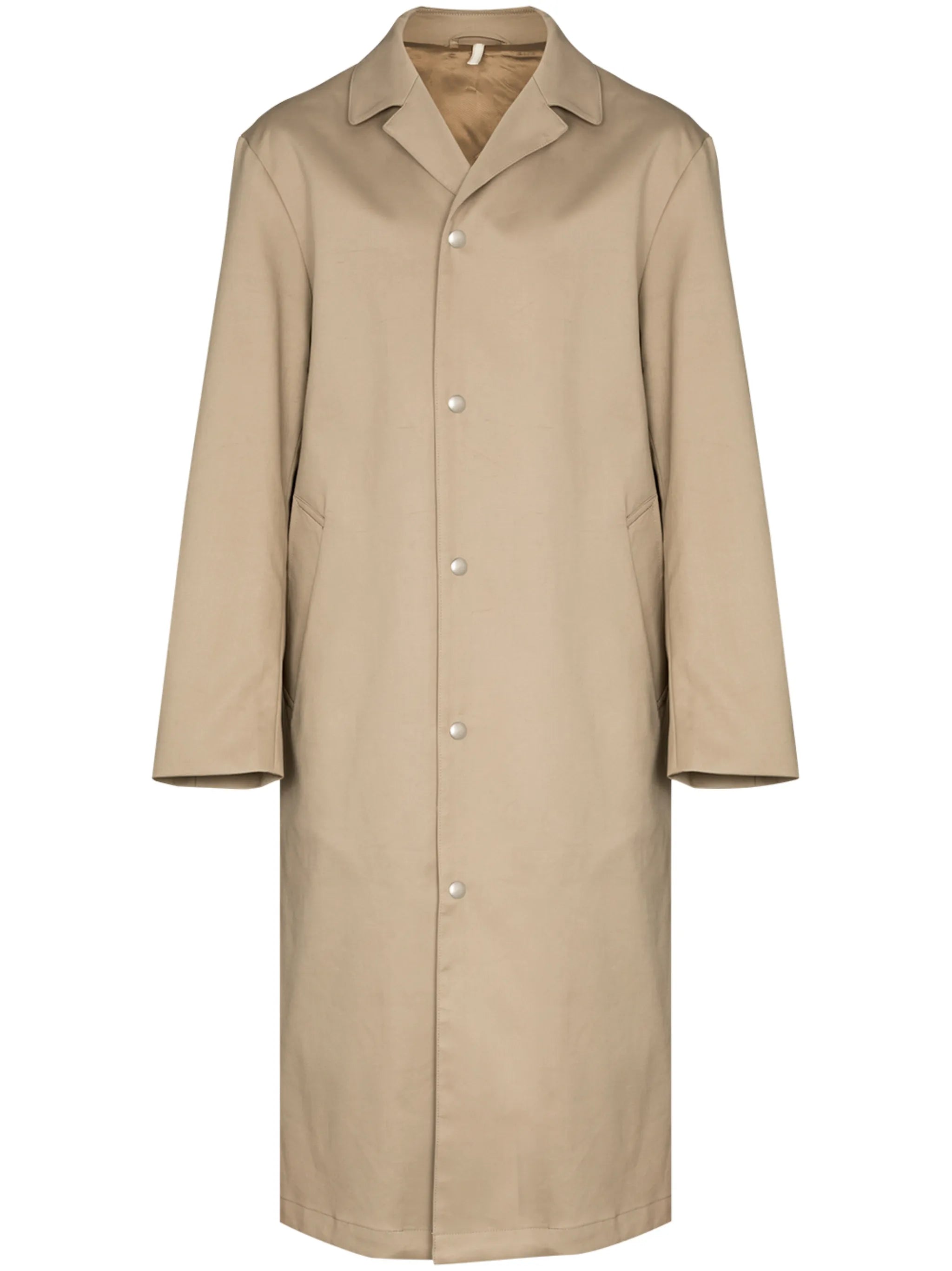 single-breasted cotton coat