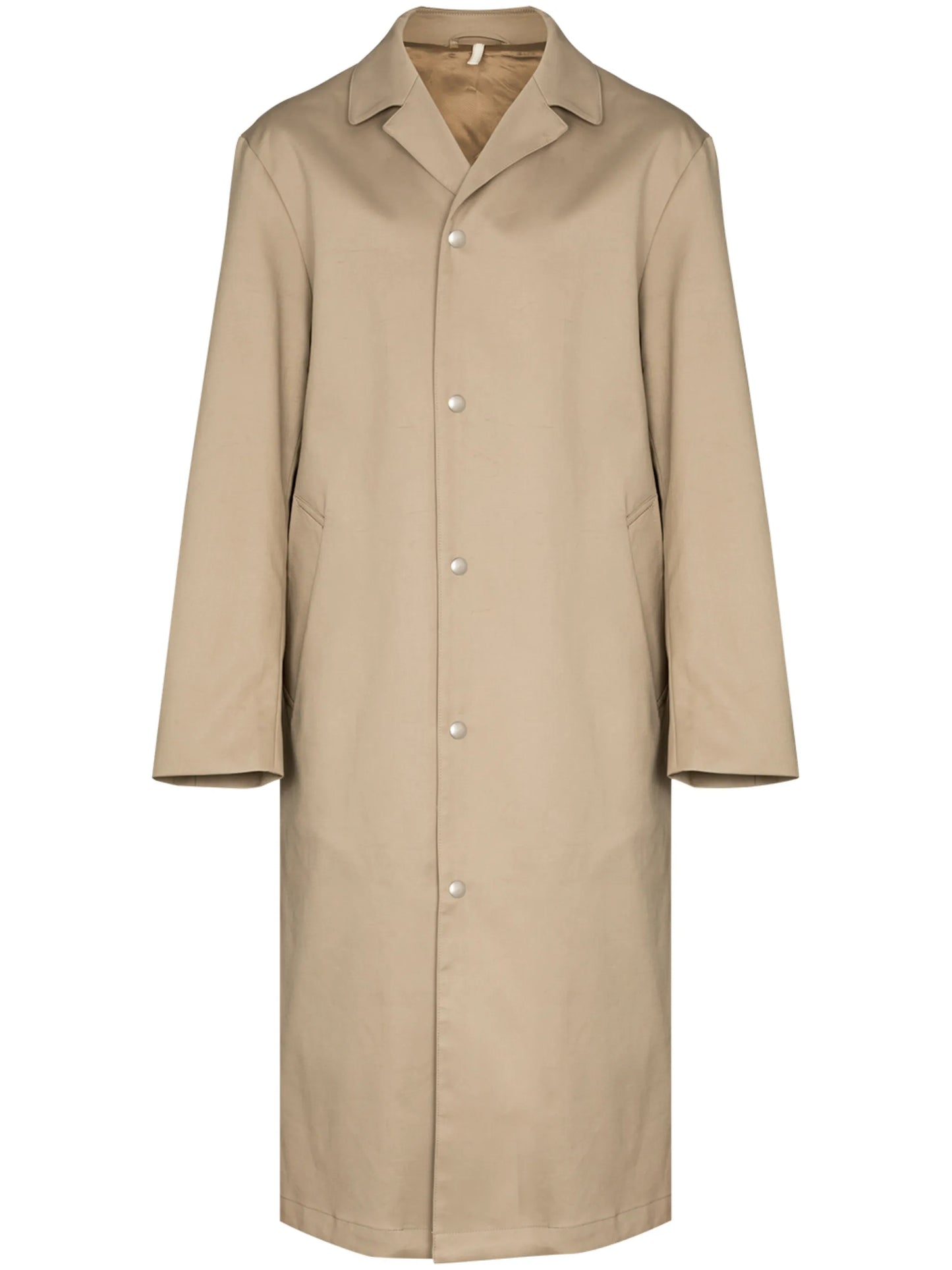 single-breasted cotton coat