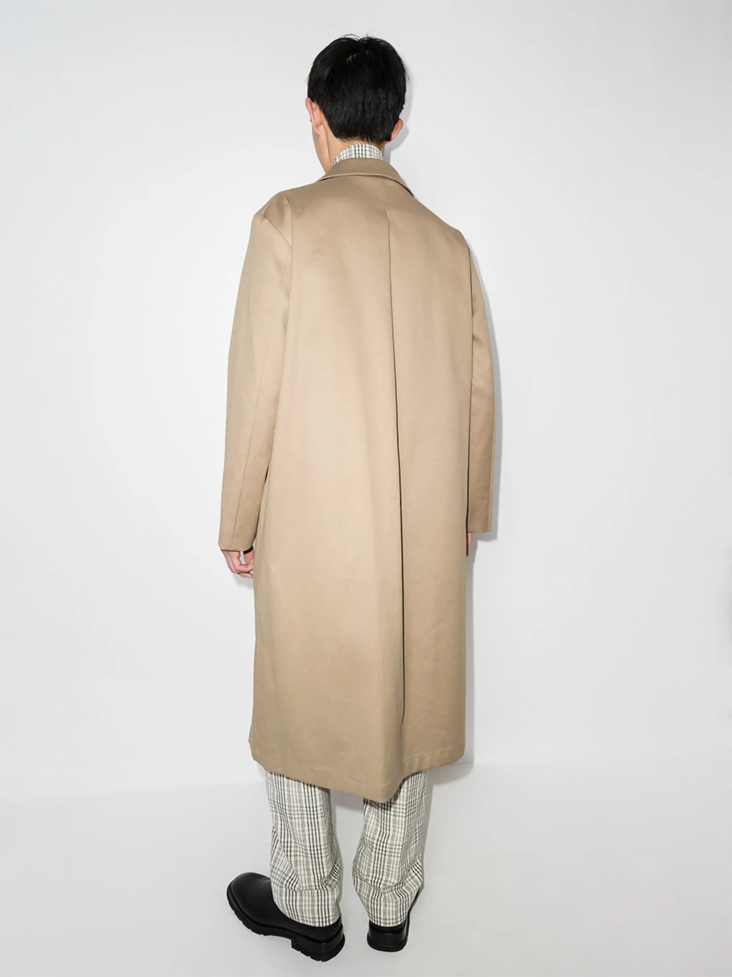single-breasted cotton coat