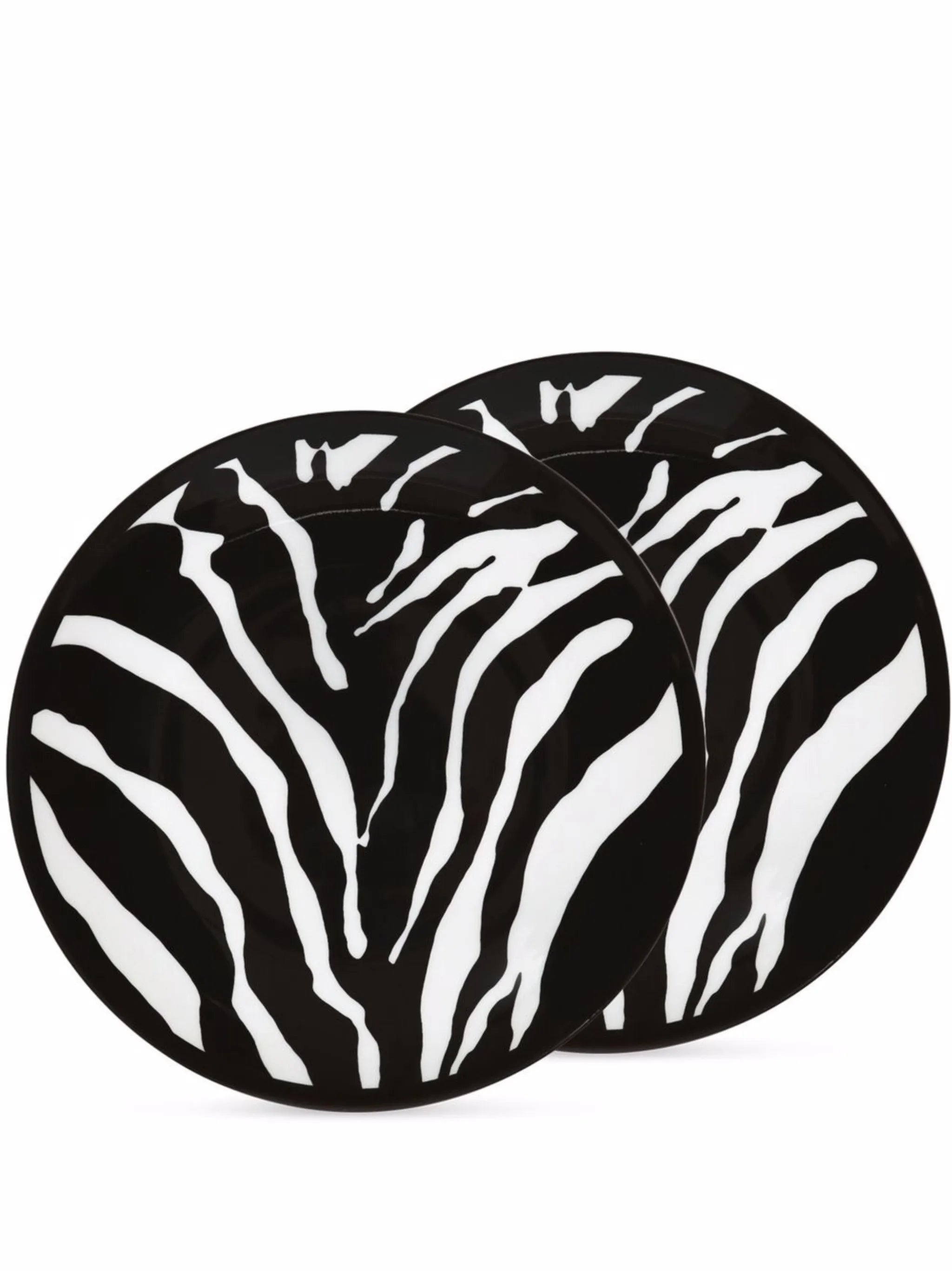 zebra-print porcelain bread plates (set of 2)