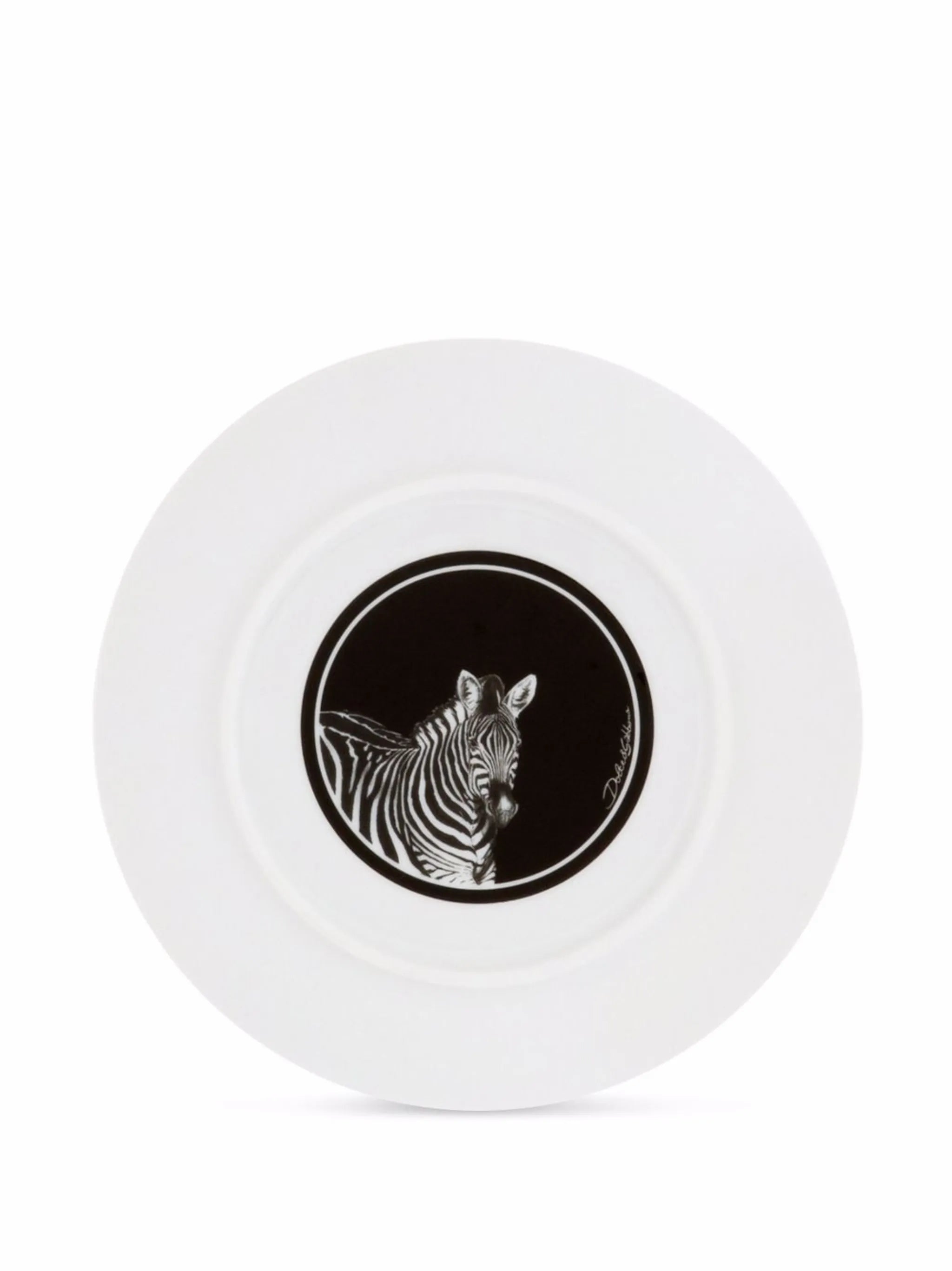 zebra-print porcelain bread plates (set of 2)
