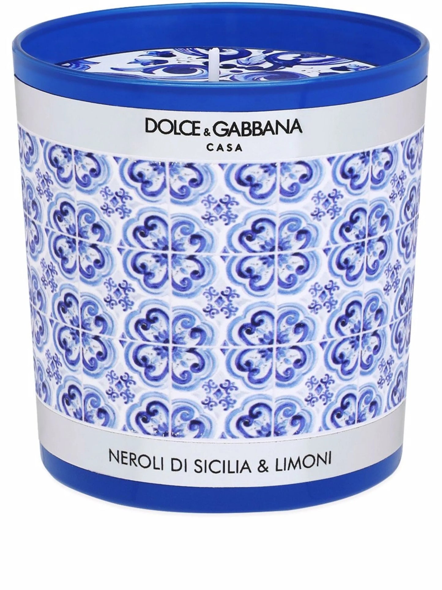 Blu Mediterraneo-print scented candle (250g)