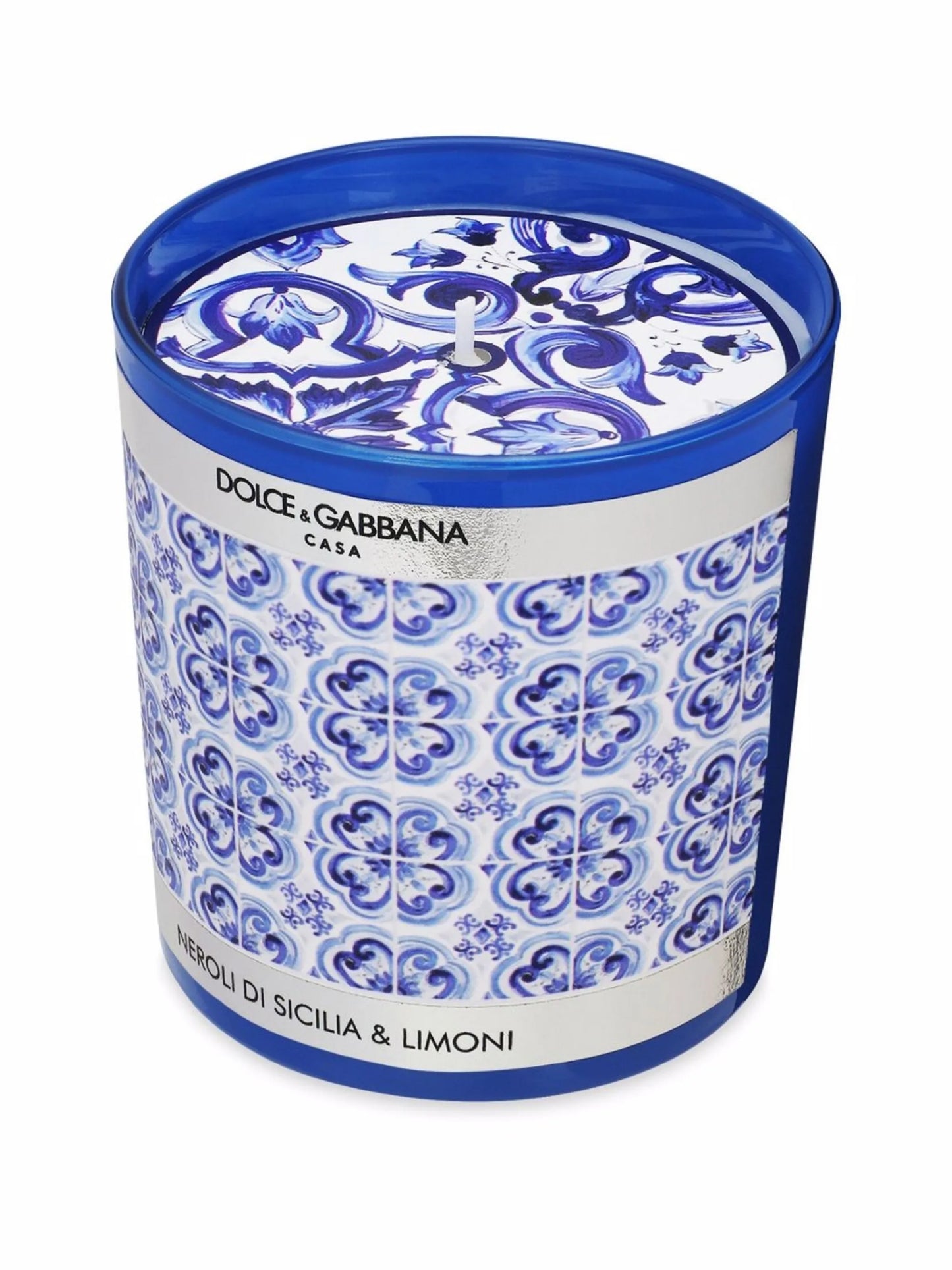 Blu Mediterraneo-print scented candle (250g)