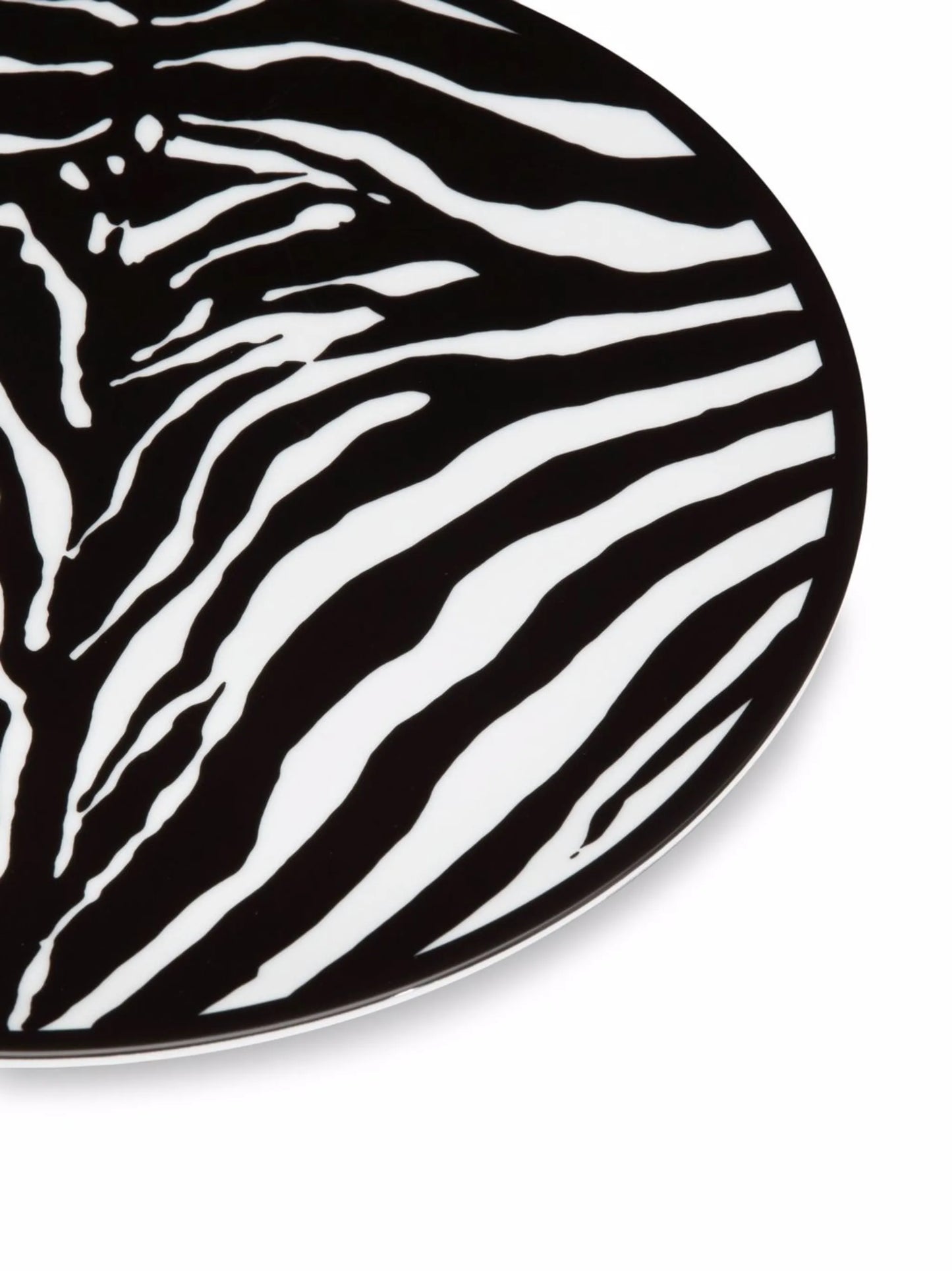 zebra-print porcelain charger plate (31cm)