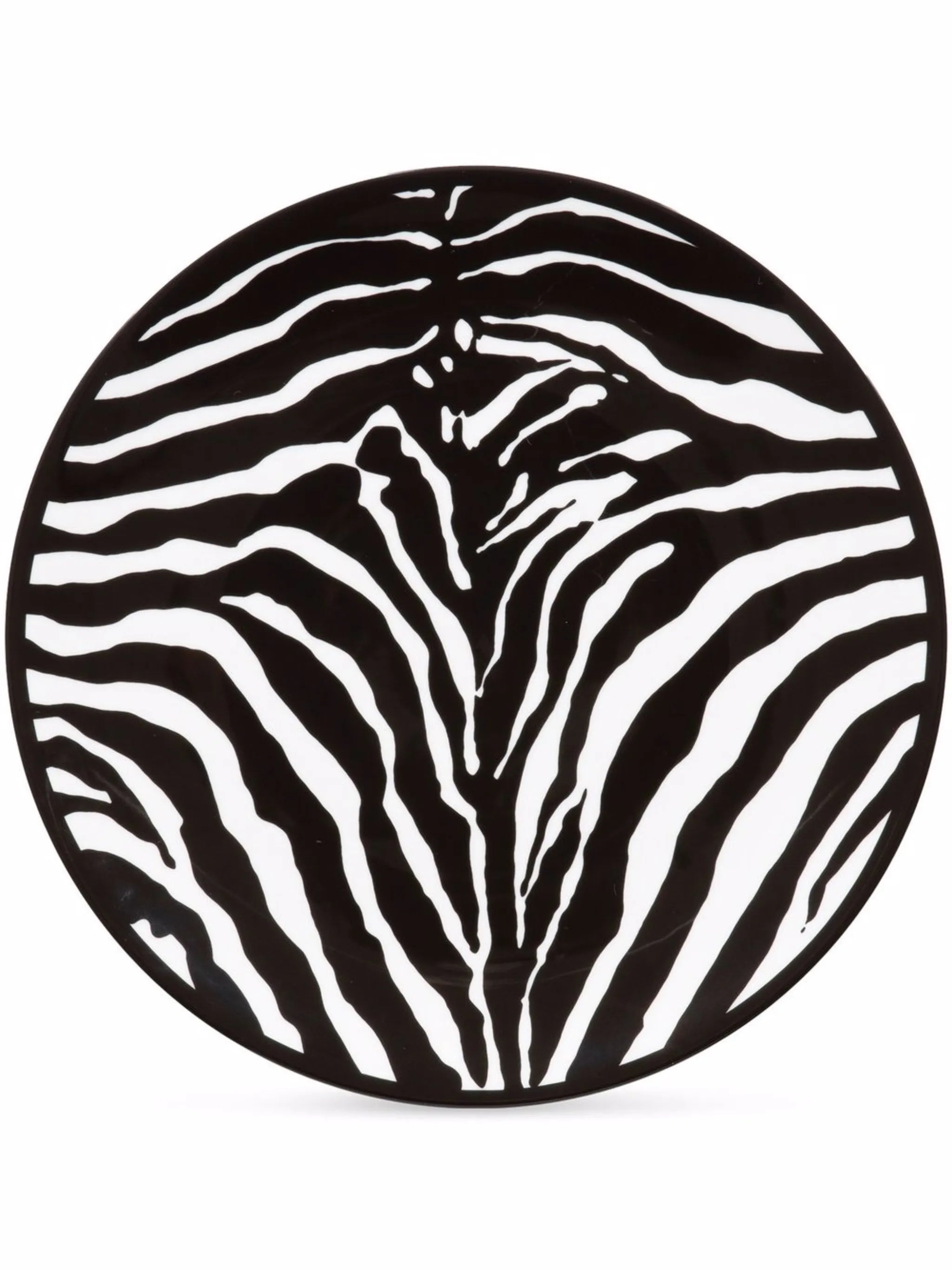 zebra-print porcelain charger plate (31cm)