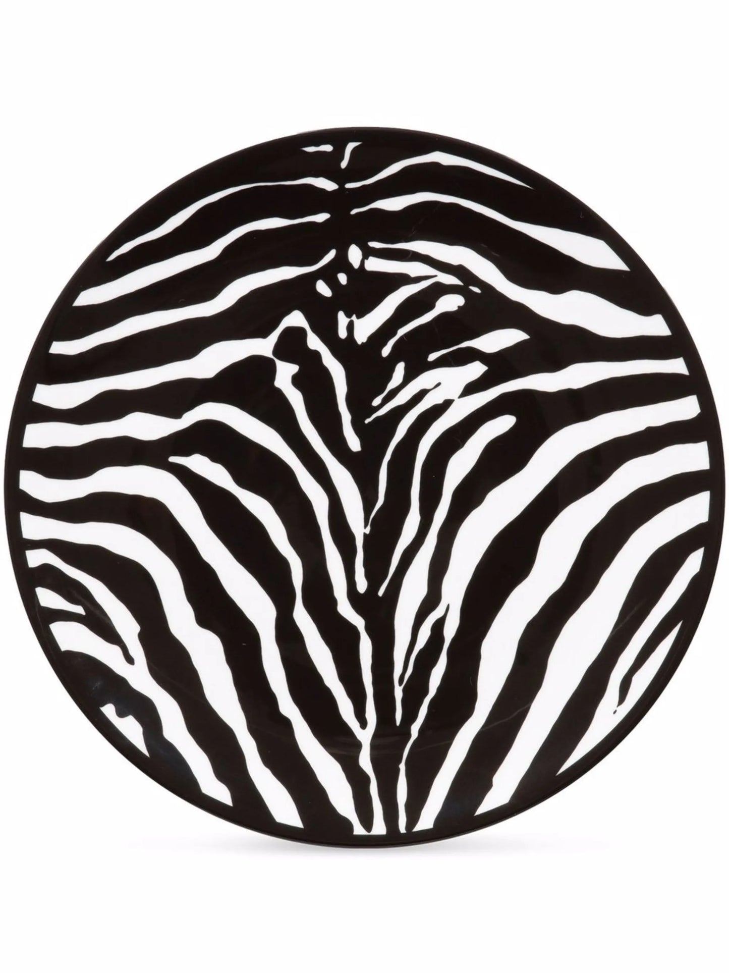 zebra-print porcelain charger plate (31cm)