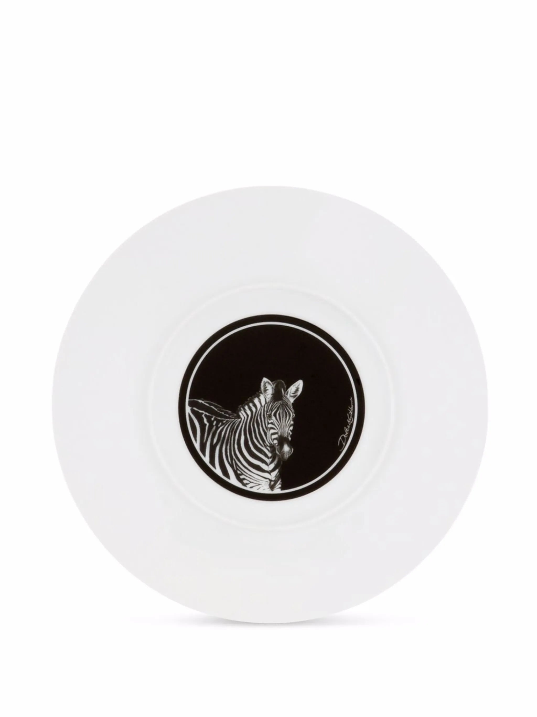 zebra-print porcelain charger plate (31cm)