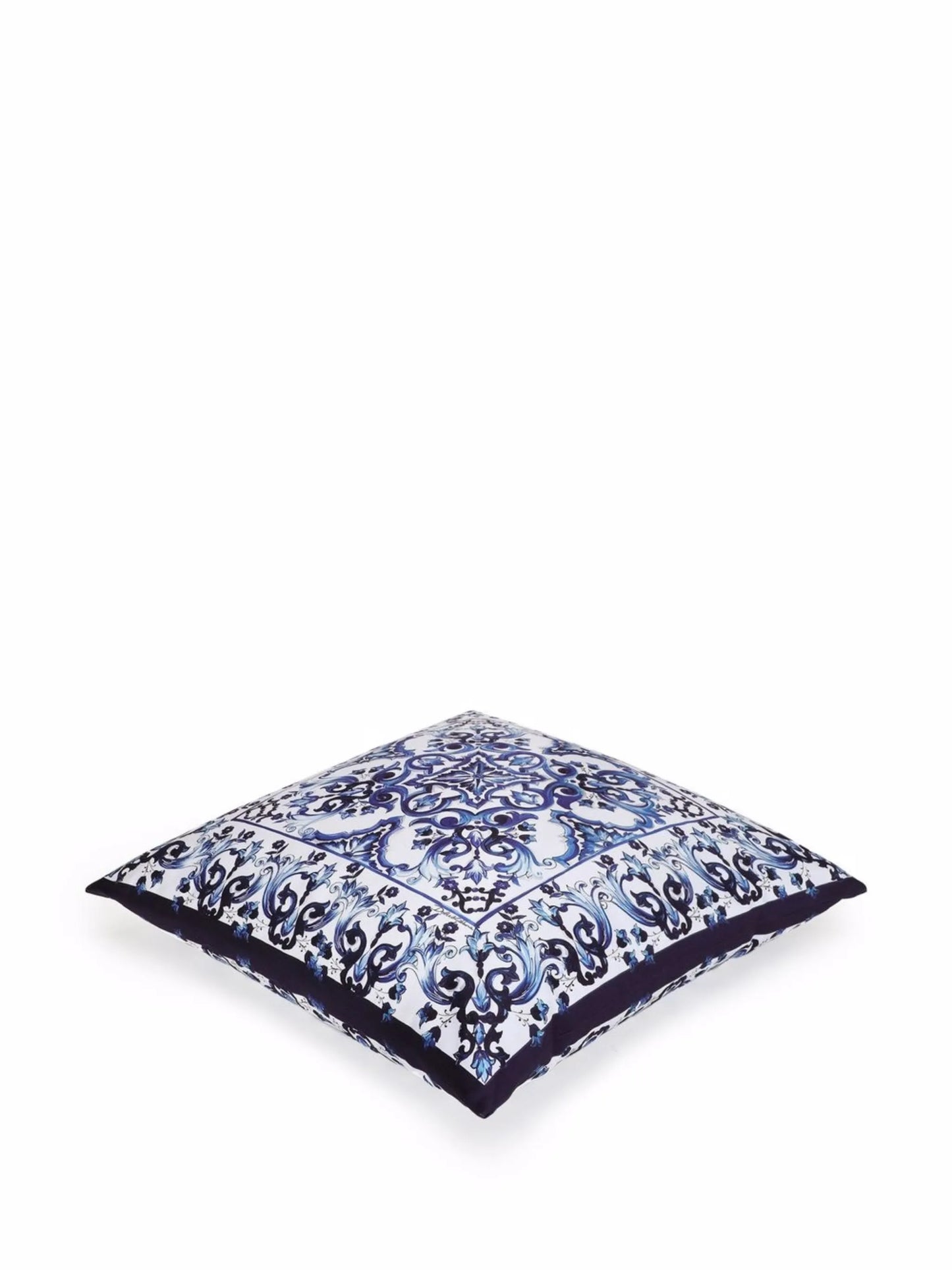 medium Blu Mediterraneo-print duchesse cotton cushion