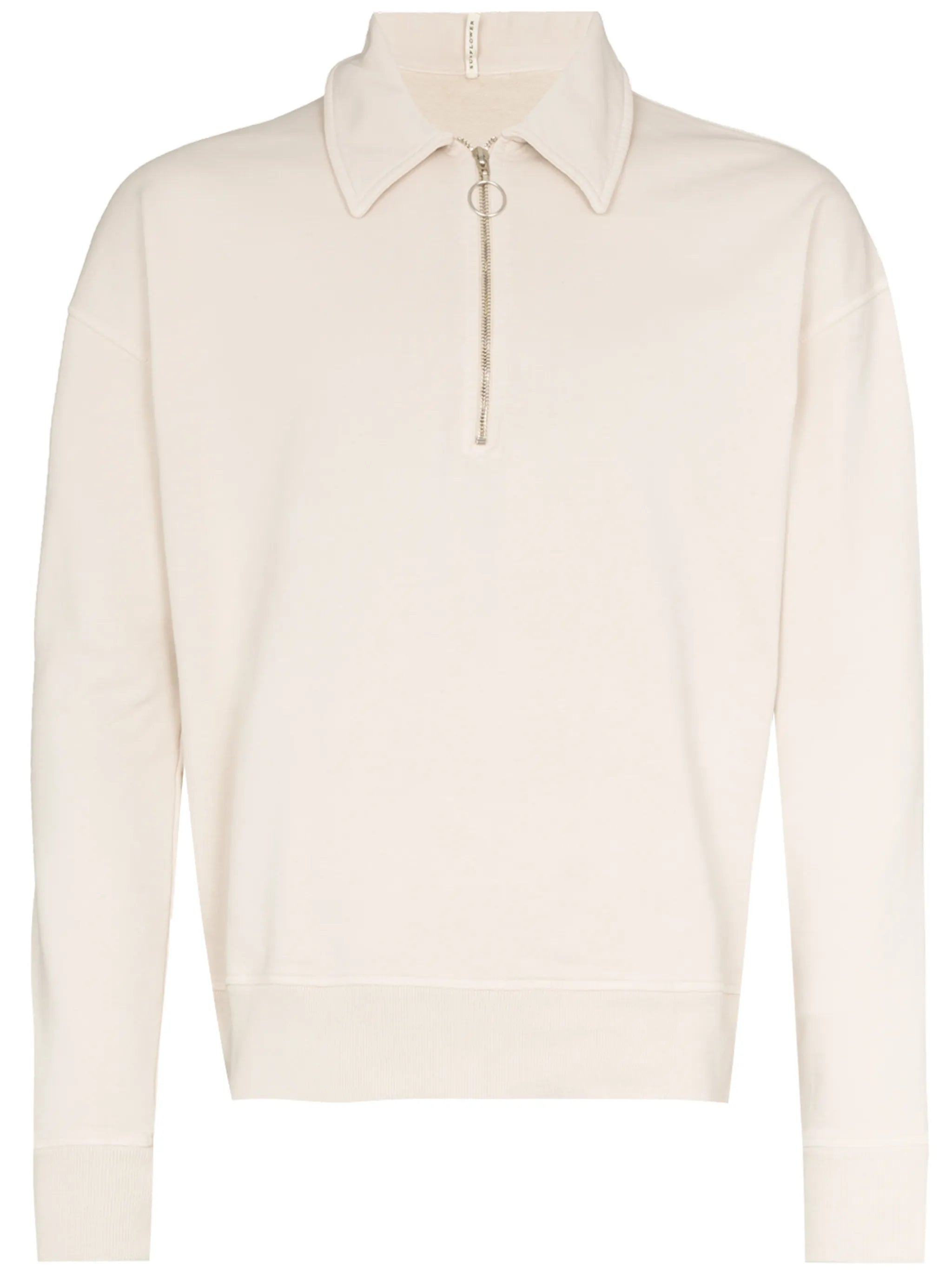 half-zip organic cotton sweatshirt