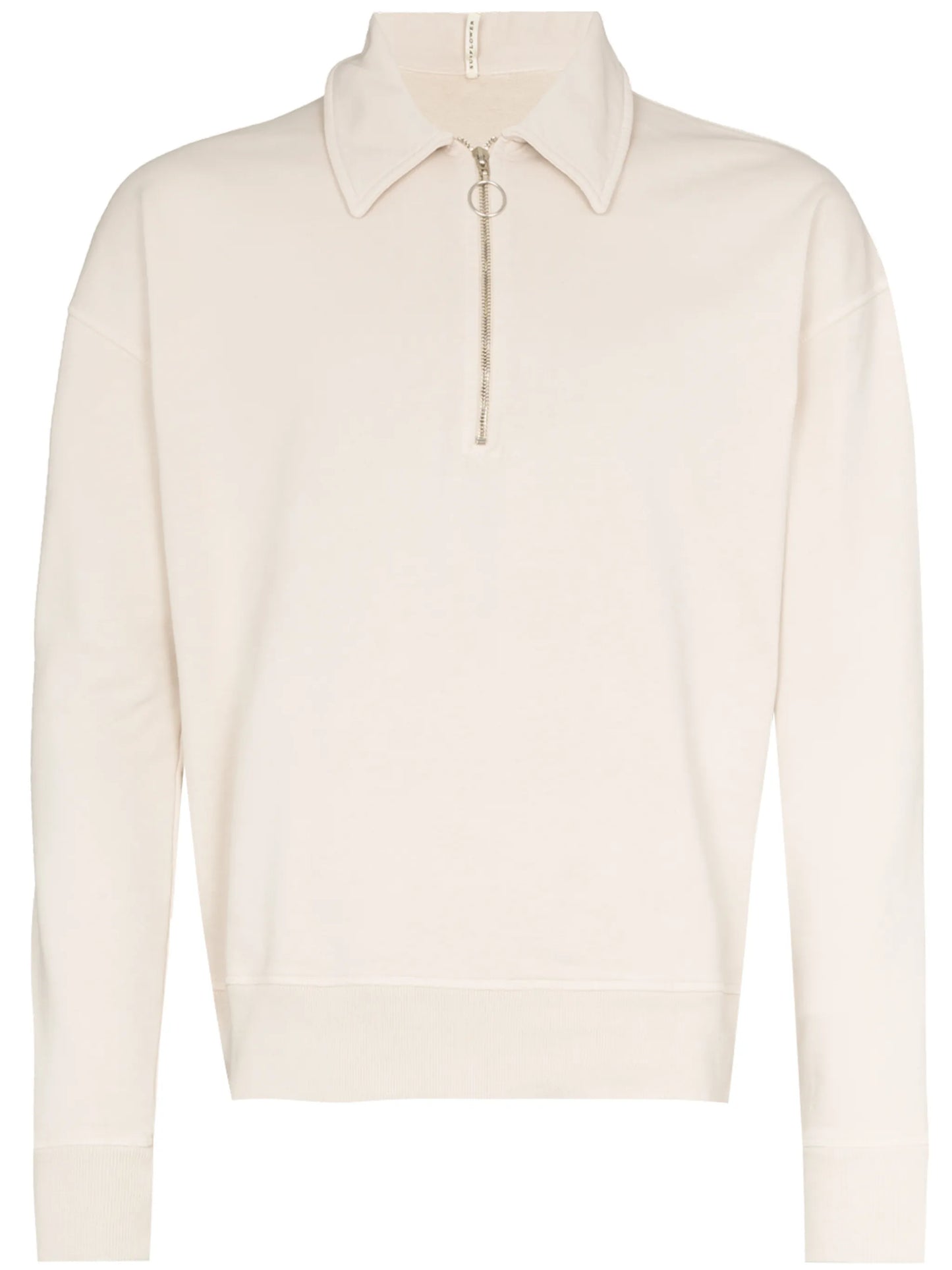half-zip organic cotton sweatshirt