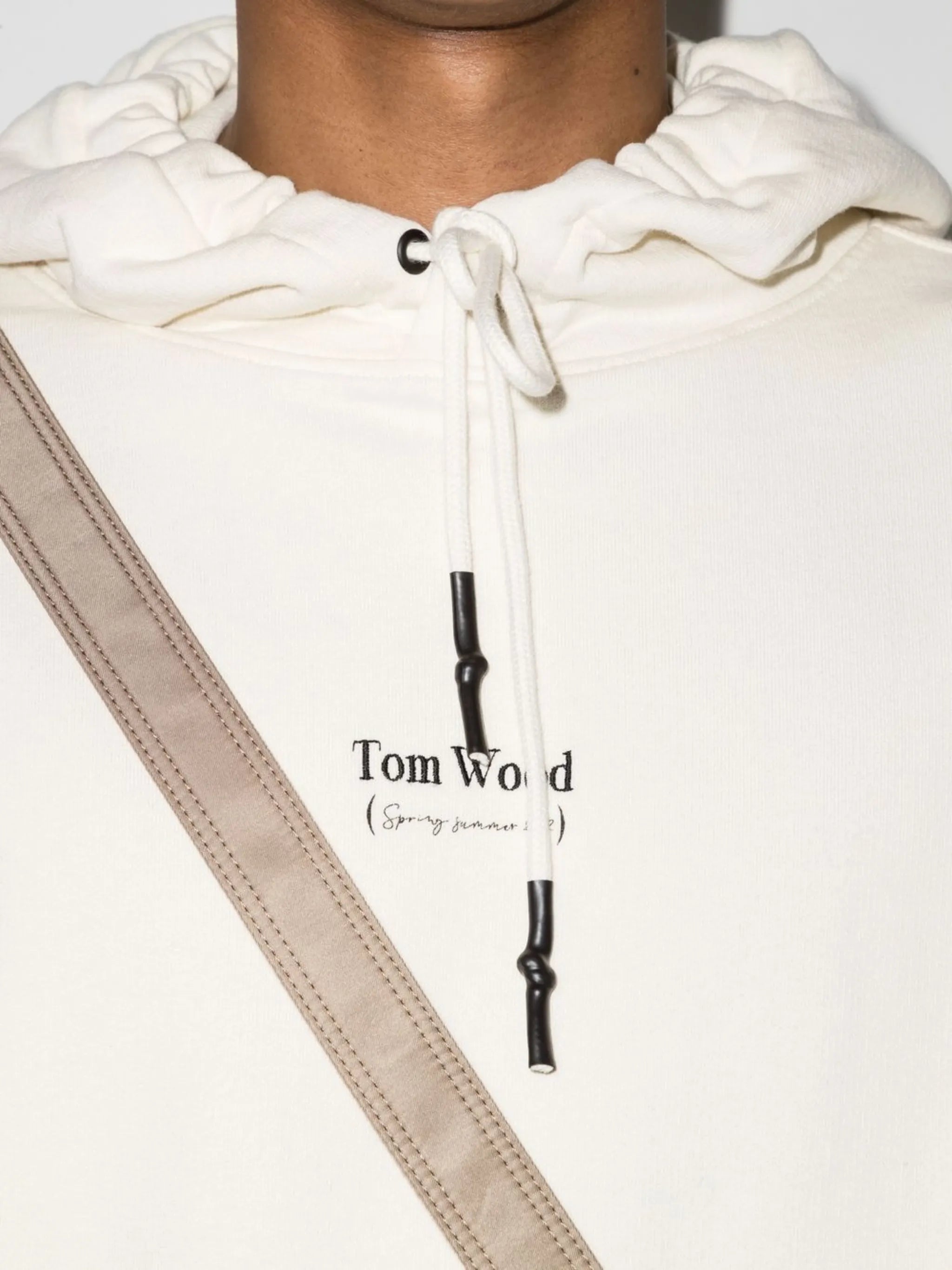 logo-print drawstring hoodie