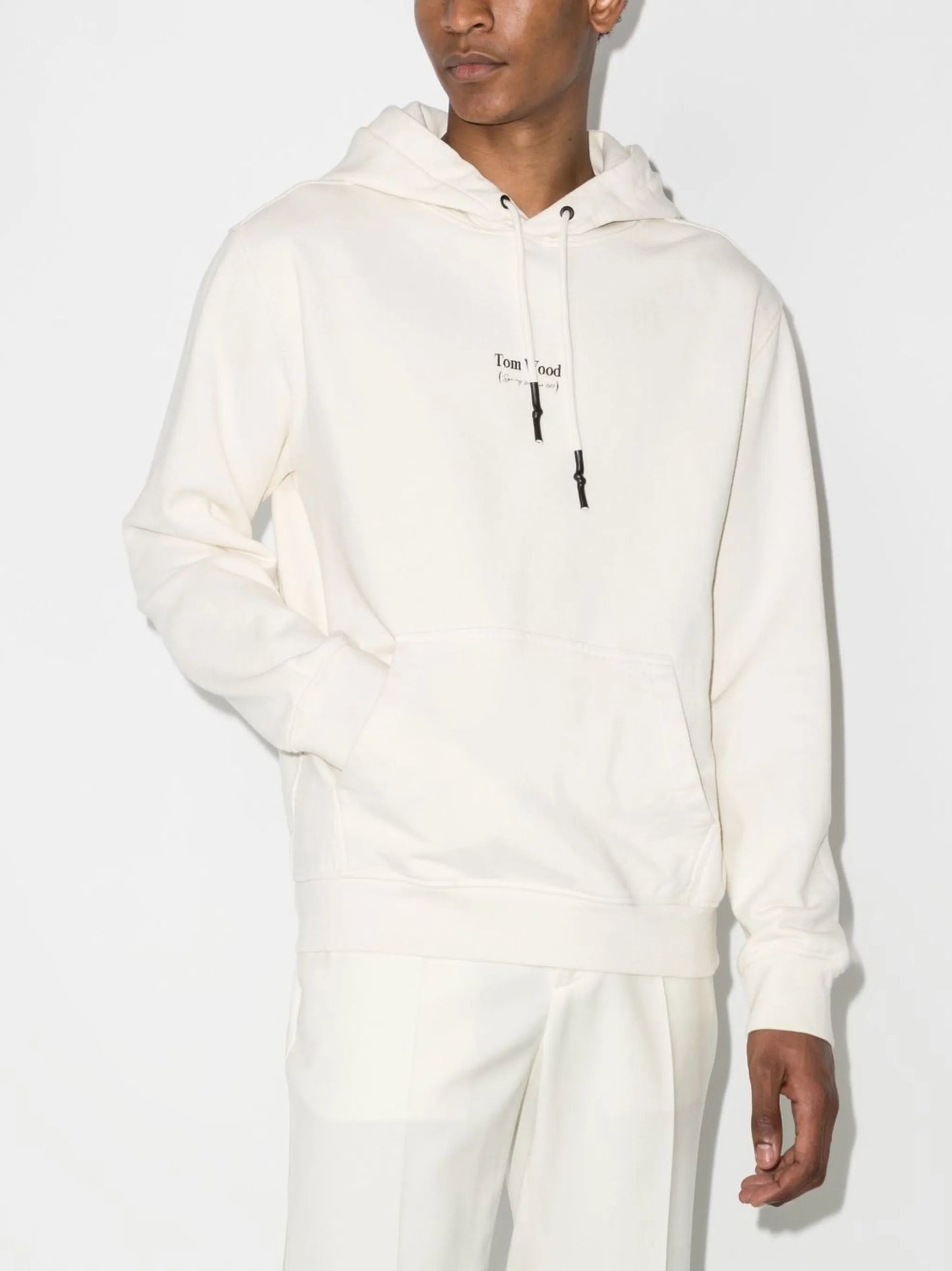 logo-print drawstring hoodie