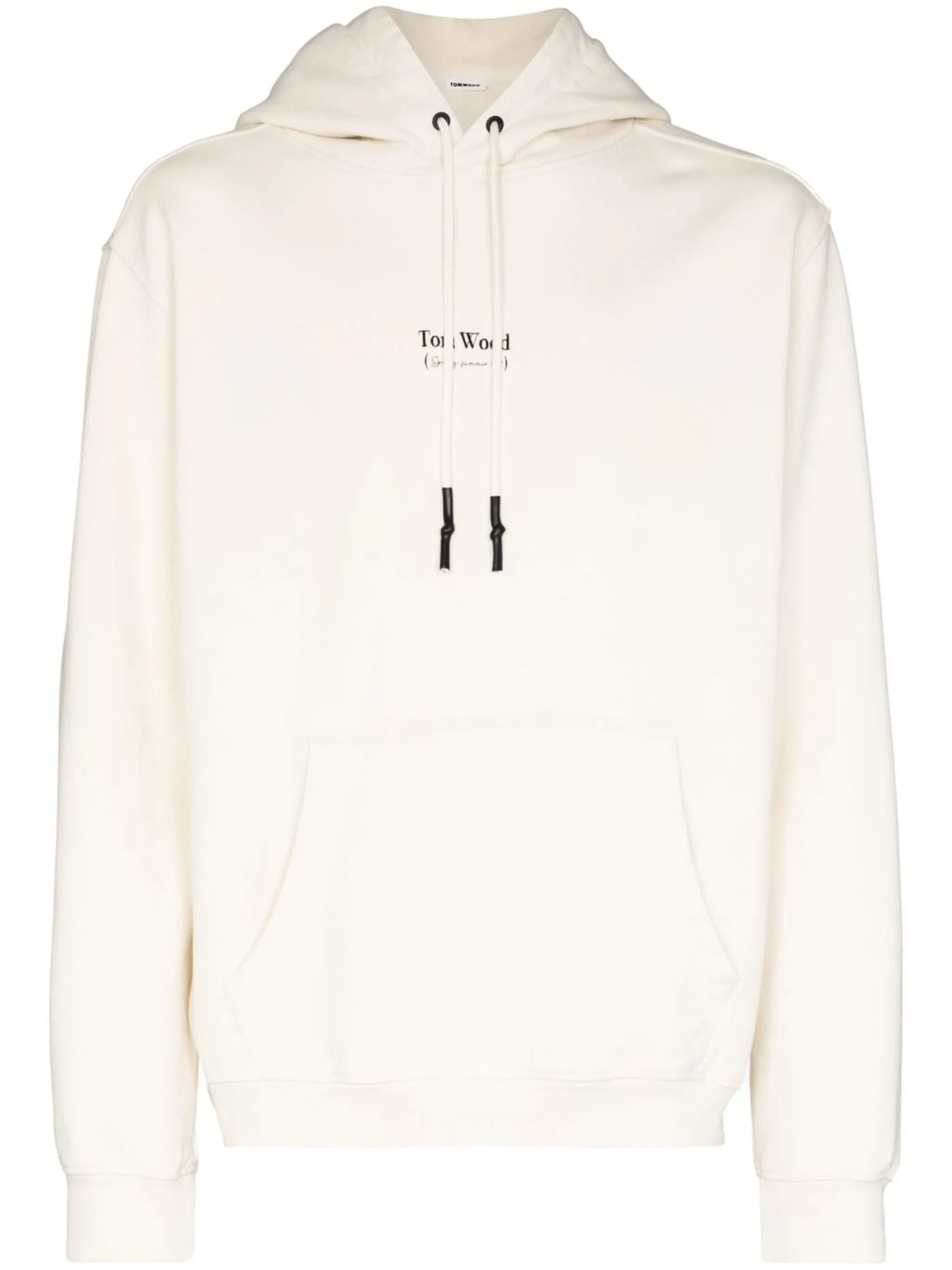 logo-print drawstring hoodie
