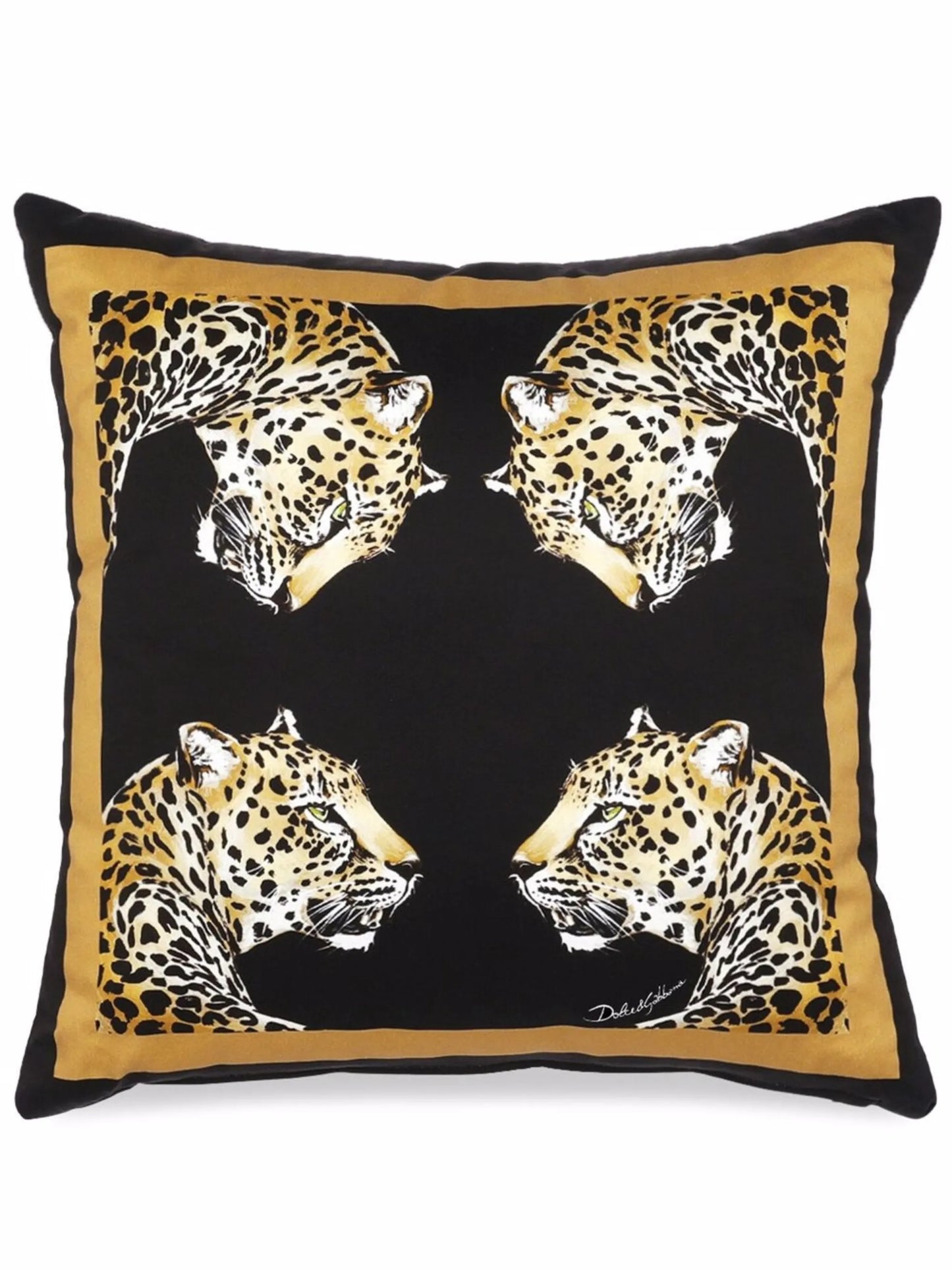 small Leopardo-print duchesse cotton cushion