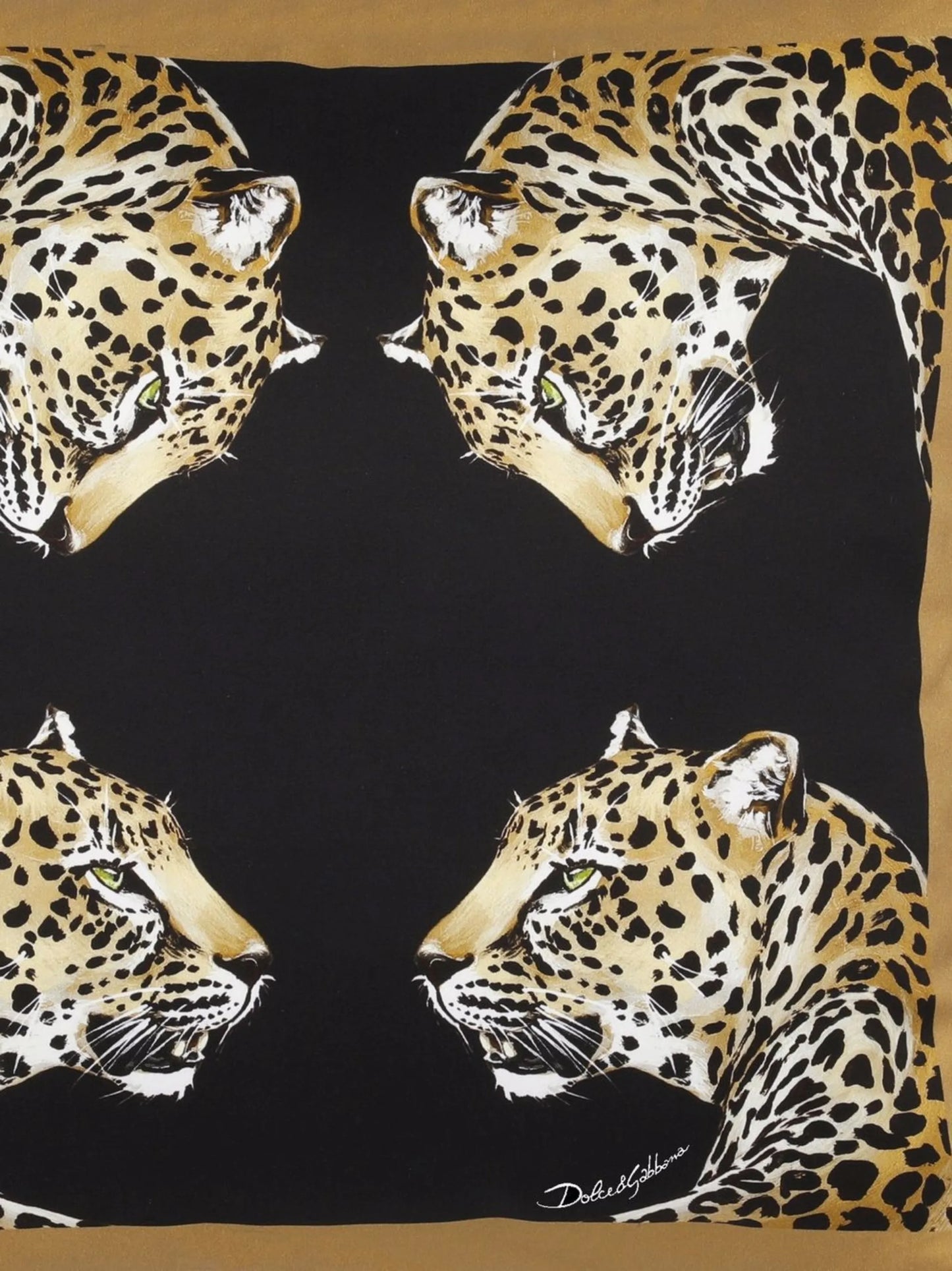 small Leopardo-print duchesse cotton cushion