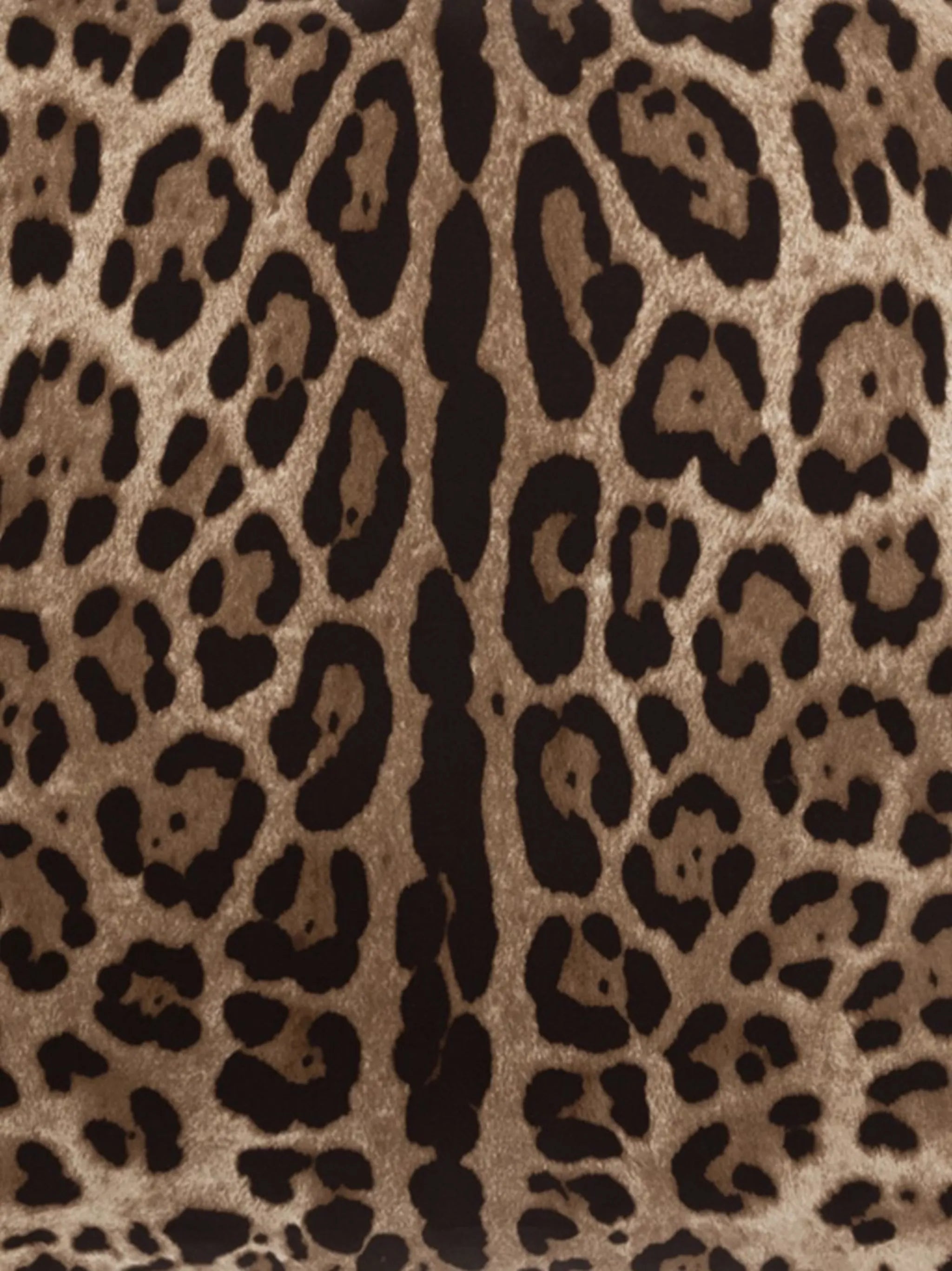 leopard-print silk twill cushion