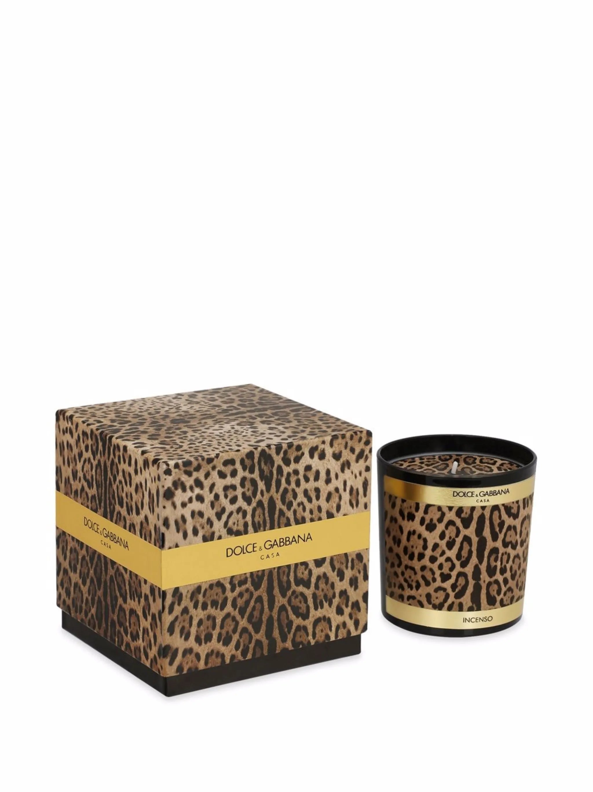 leopard-print scented candle (250g)