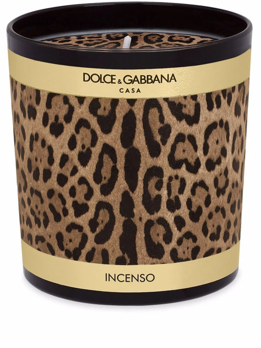 leopard-print scented candle (250g)