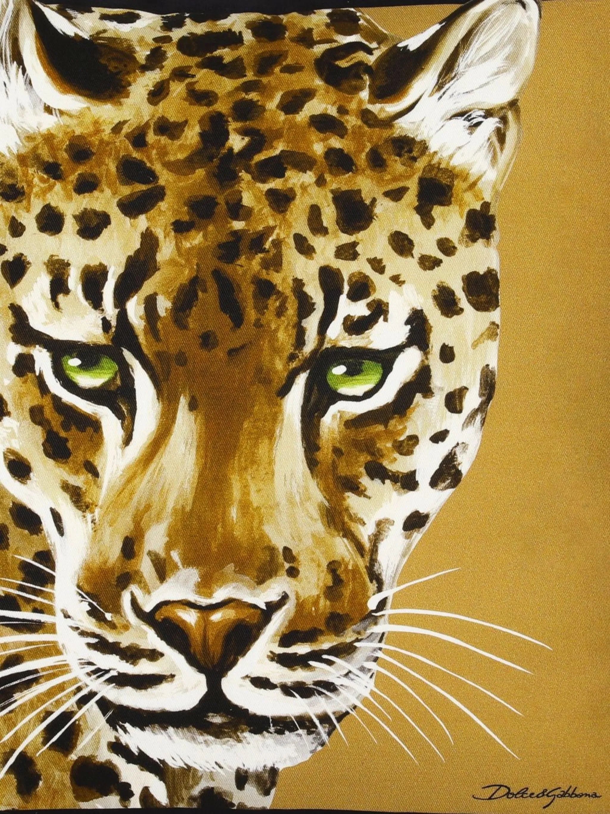small Leopardo-print canvas cushion