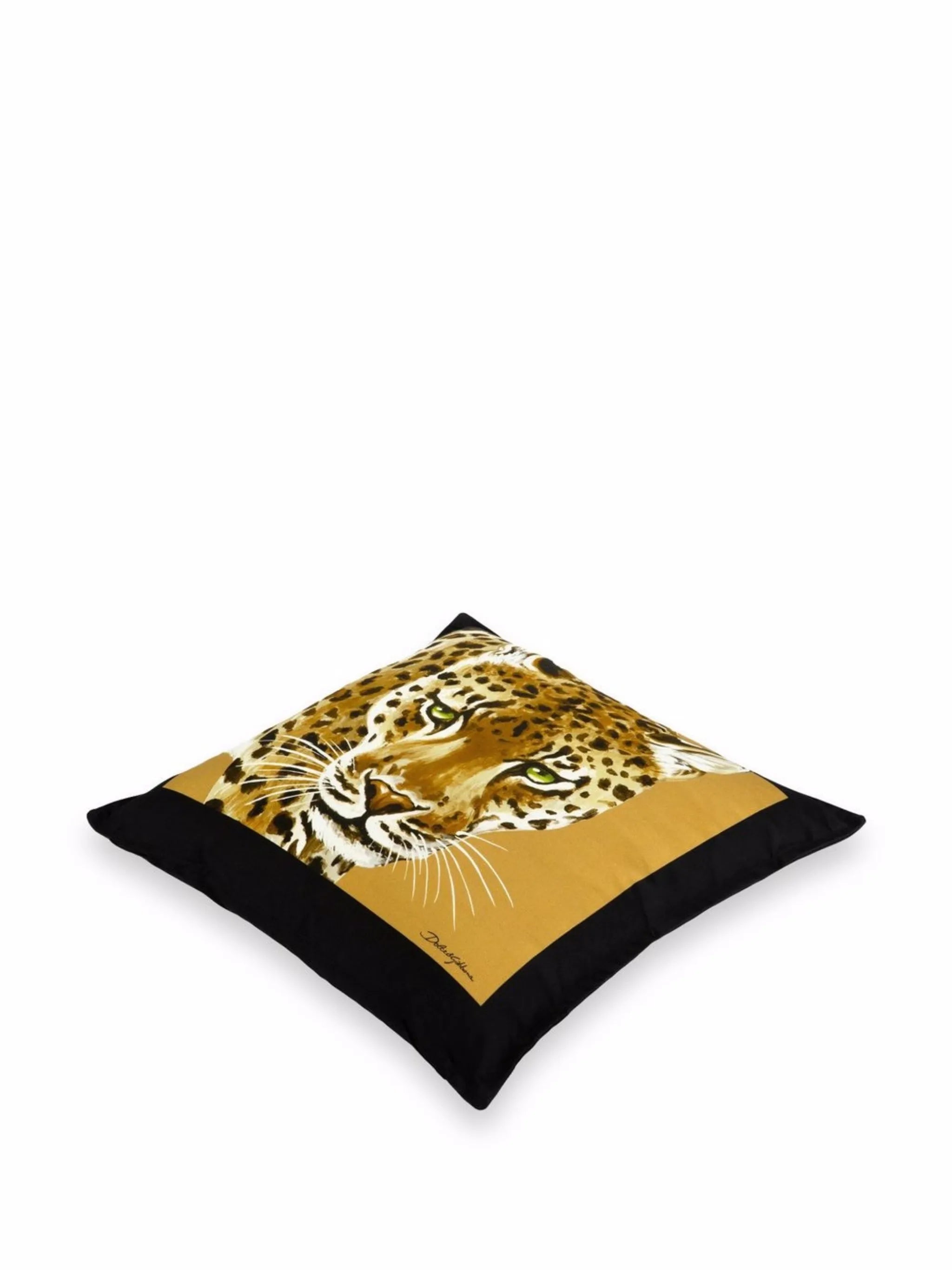 small Leopardo-print canvas cushion