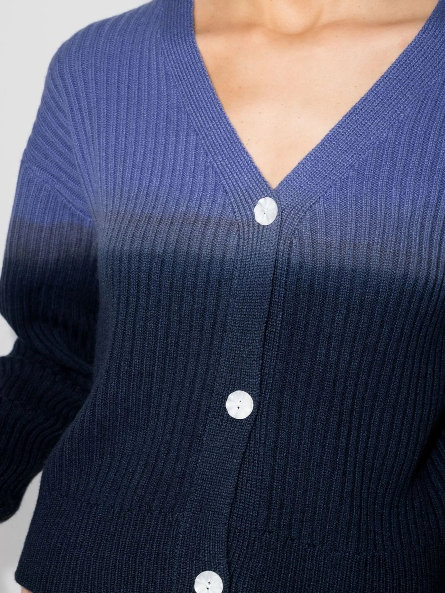tie-dye ribbed cardigan