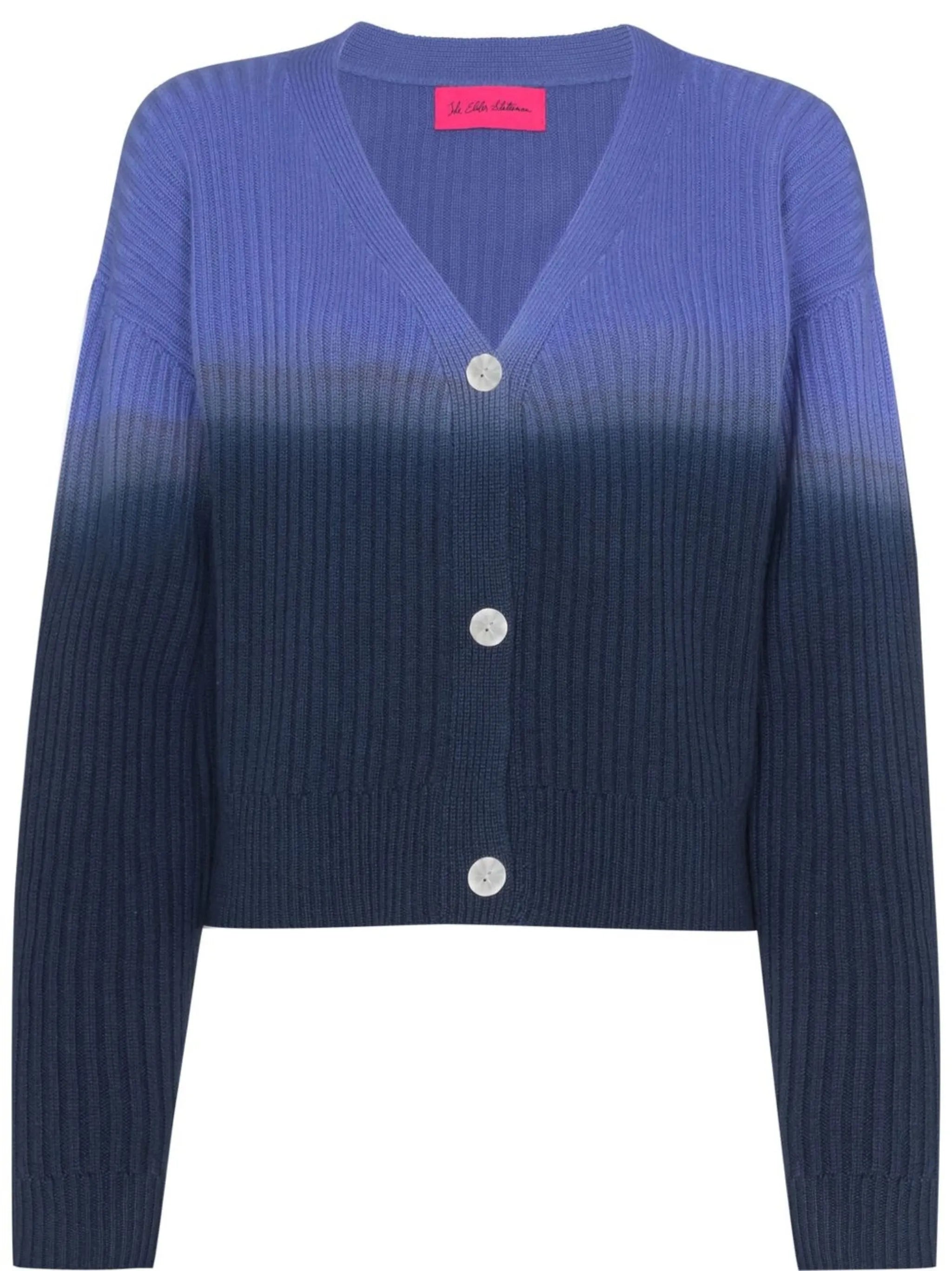 tie-dye ribbed cardigan