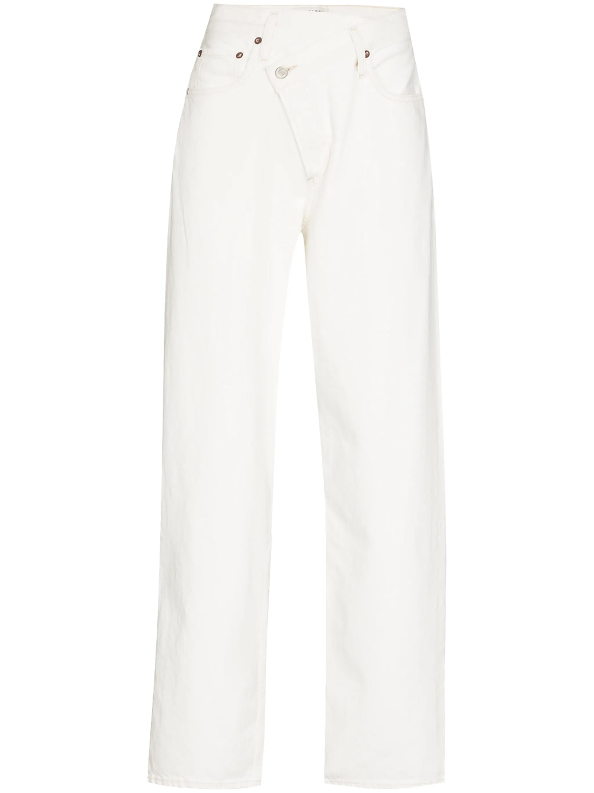 Balloon mid-rise tapered jeans