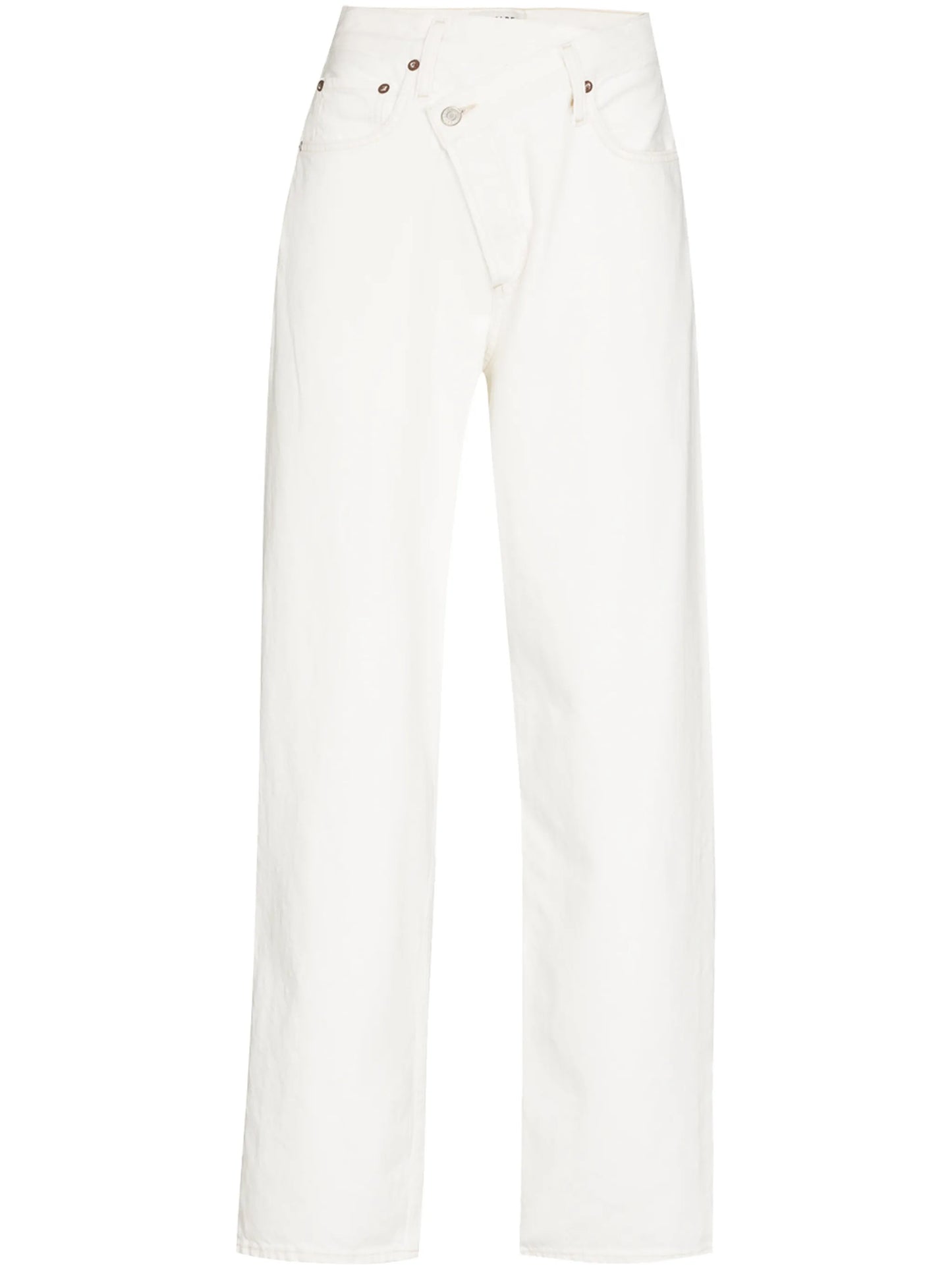Balloon mid-rise tapered jeans