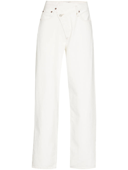 Balloon mid-rise tapered jeans